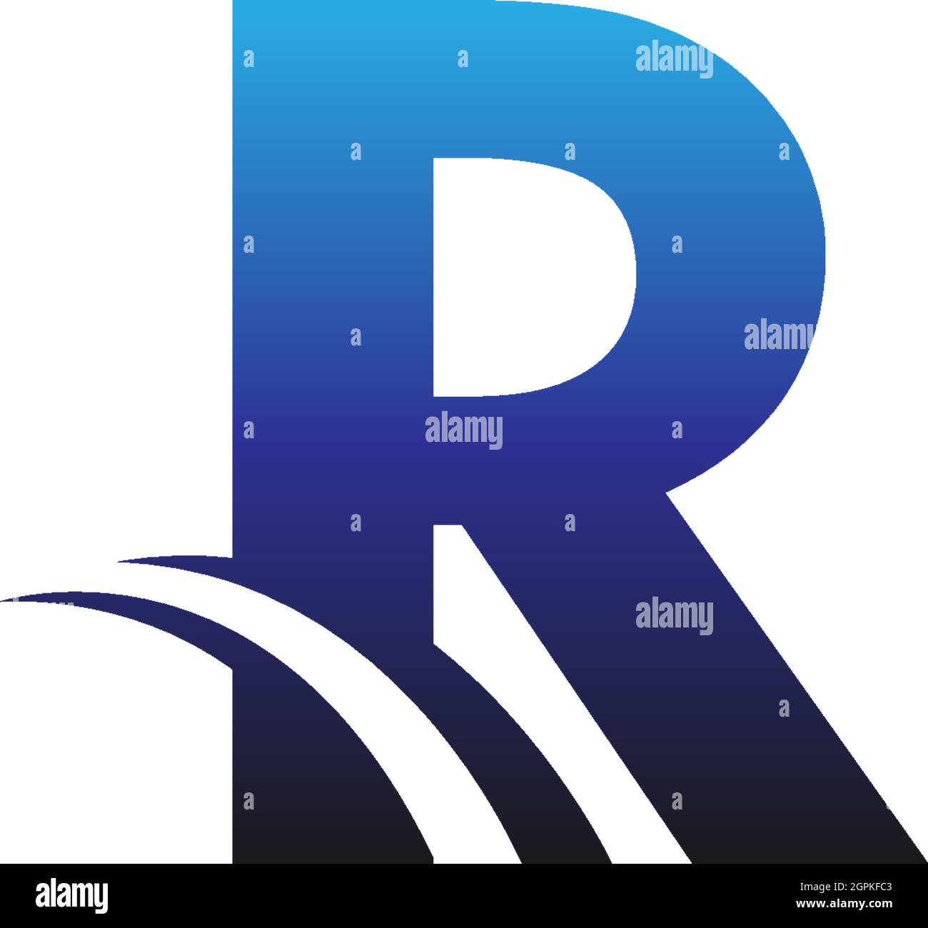 Icône de modèle d'entreprise de conception de logo Letter R. Illustration de Vecteur