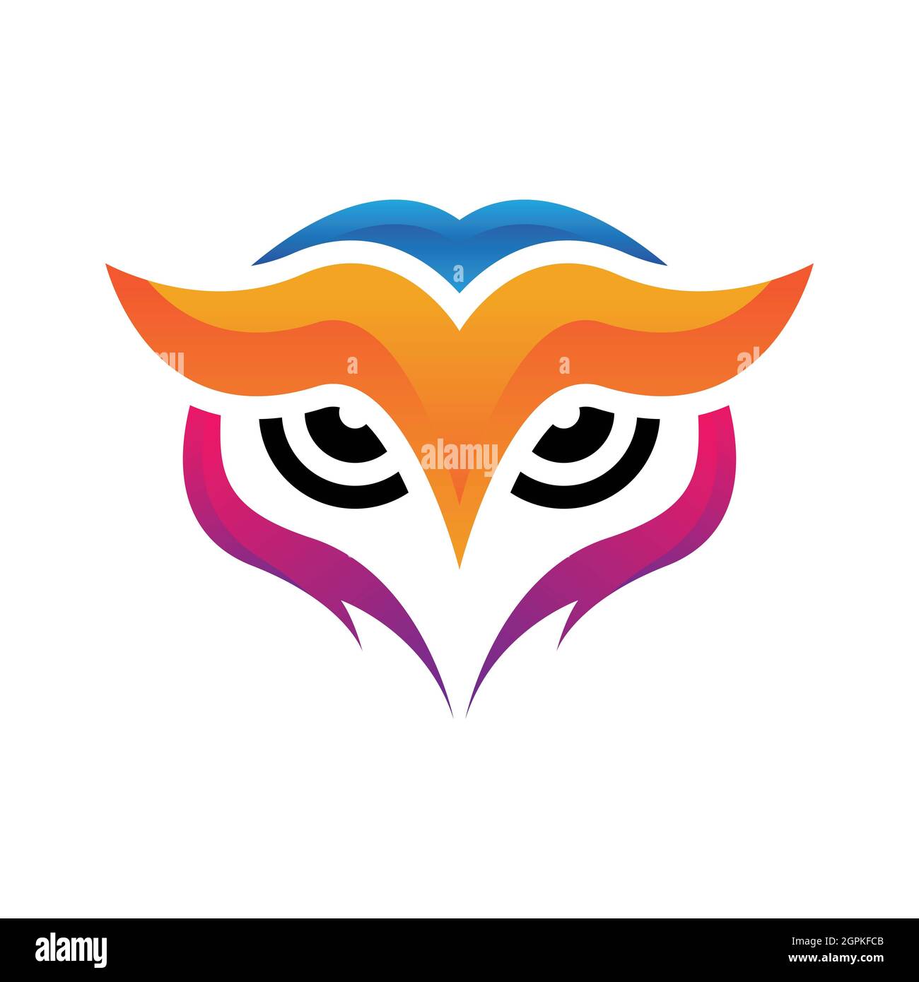 Logo Owl Vector, logo coloré Banque D'Images