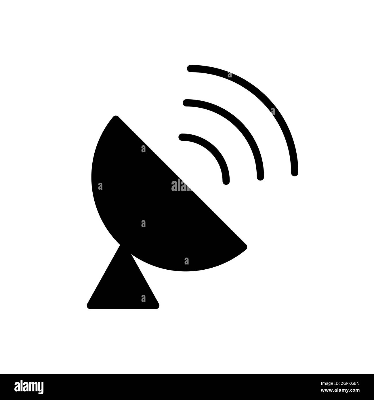 Icône de glyphe de vecteur d'antenne Spoutnik. Panneau de navigation Illustration de Vecteur