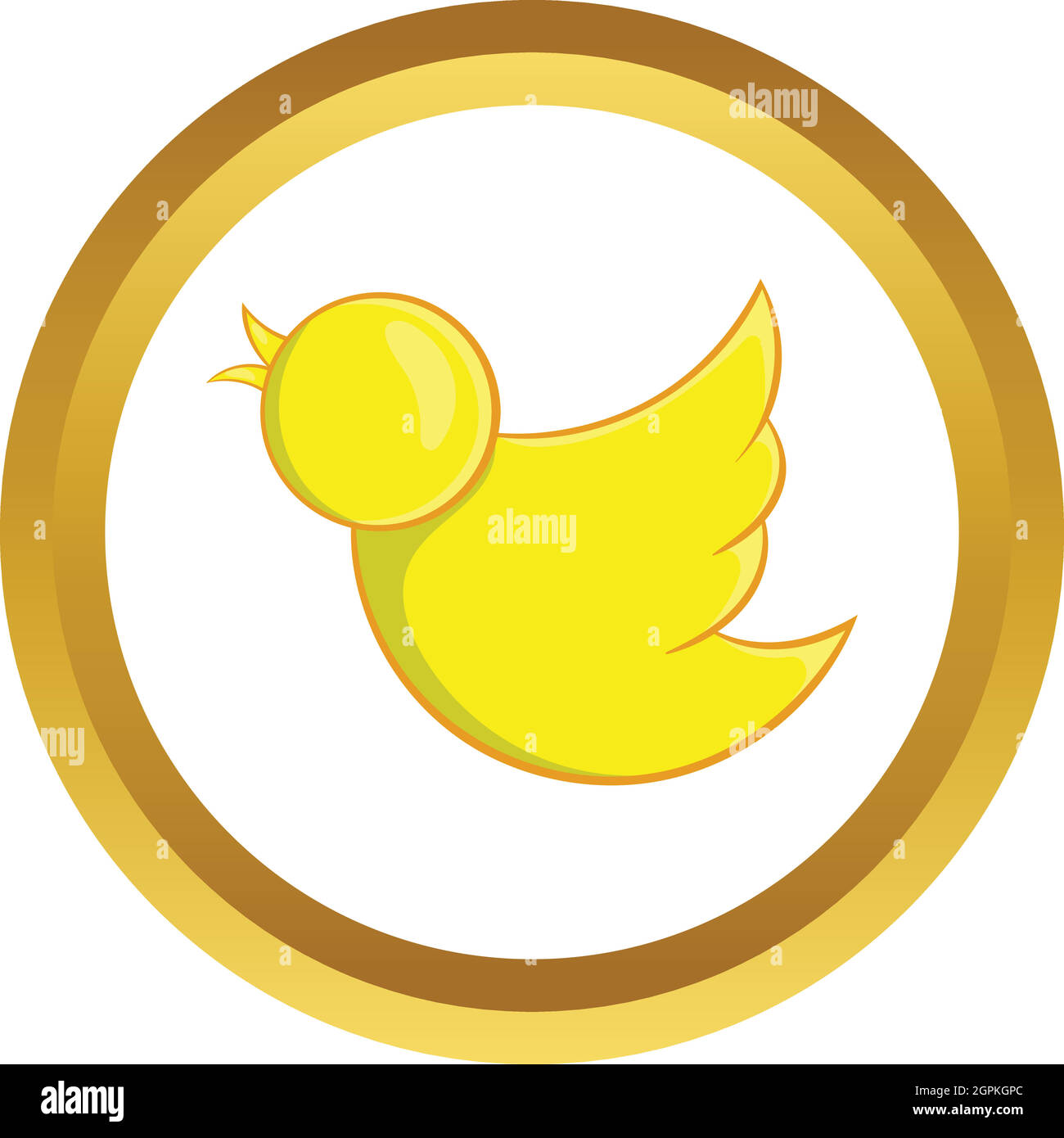 Icône vecteur oiseau jaune Illustration de Vecteur