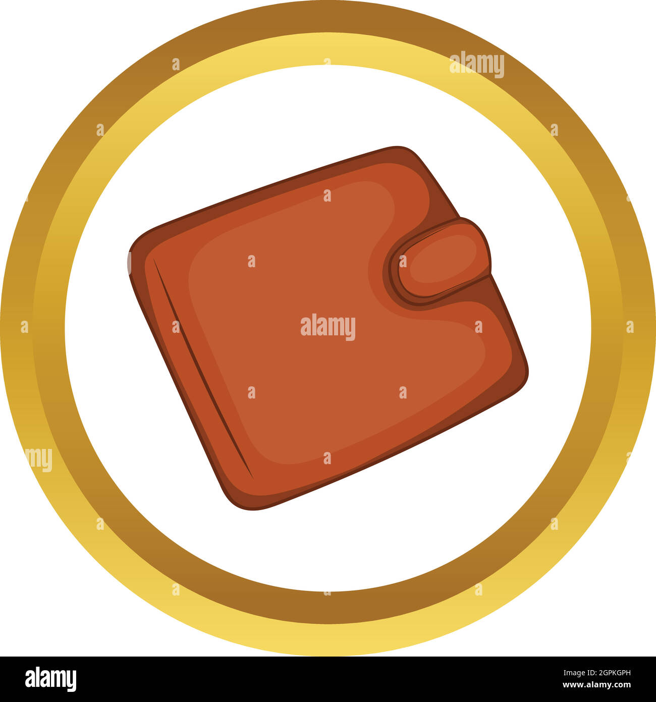 Portefeuille en cuir marron icône vecteur Illustration de Vecteur