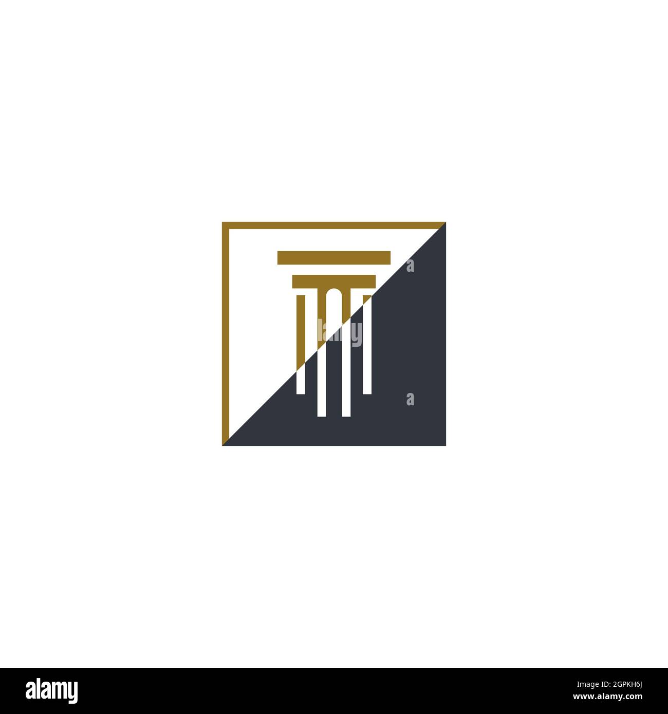 modèle de logo de colonne conception d'icône vectorielle Banque D'Images