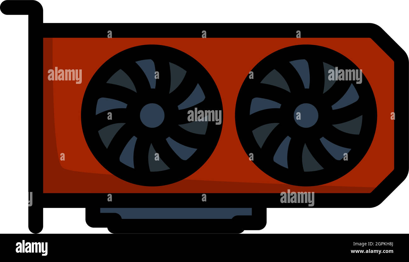 Icône GPU Illustration de Vecteur