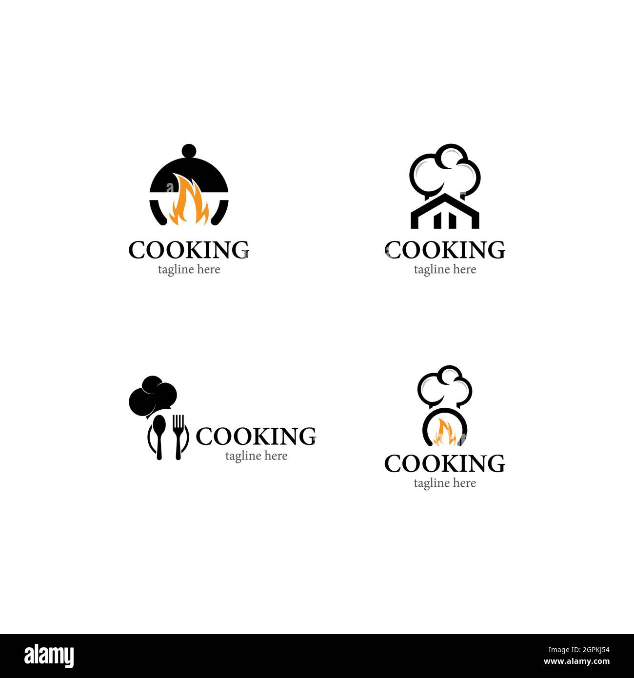 Design de modèle vectoriel de logo de cuisson Banque D'Images