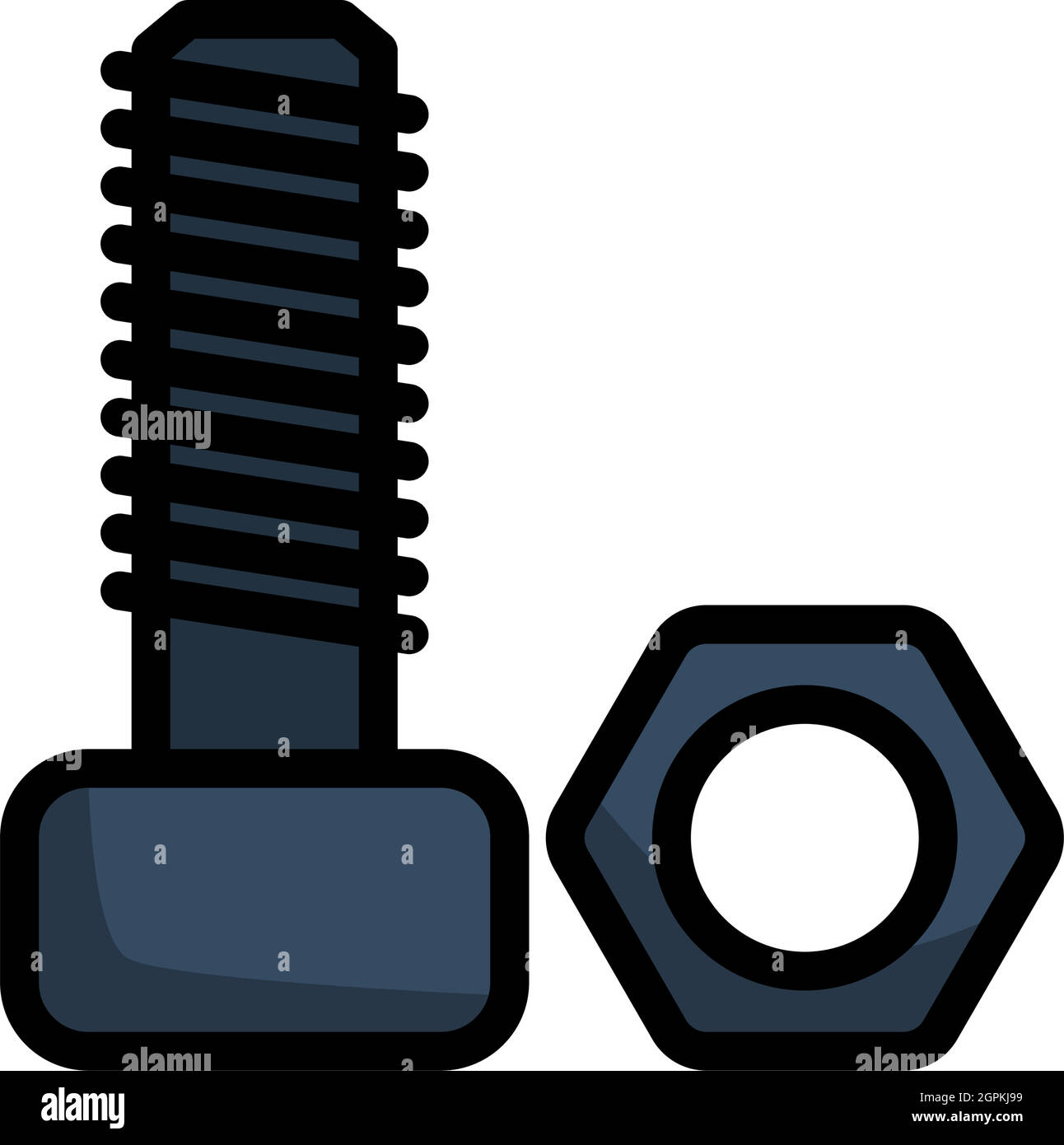 Boulon et écrou Banque d'images vectorielles - Alamy