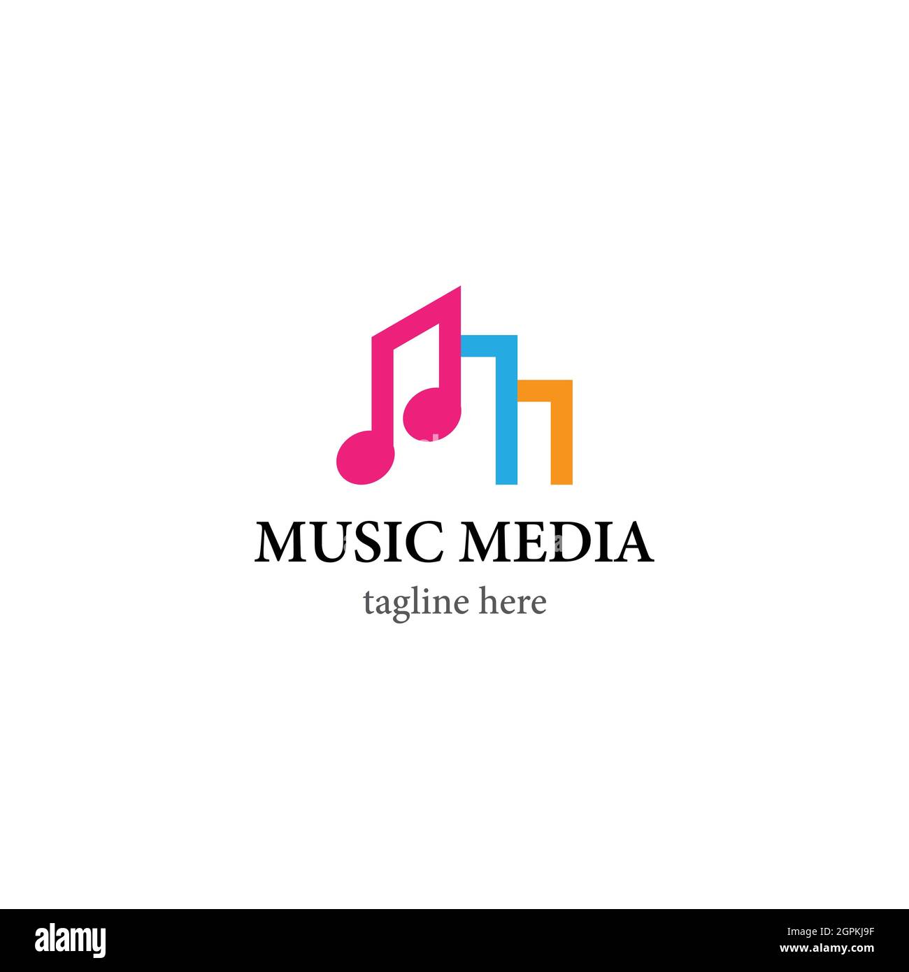 Modèle de logo de musique conception d'icône vectorielle Banque D'Images