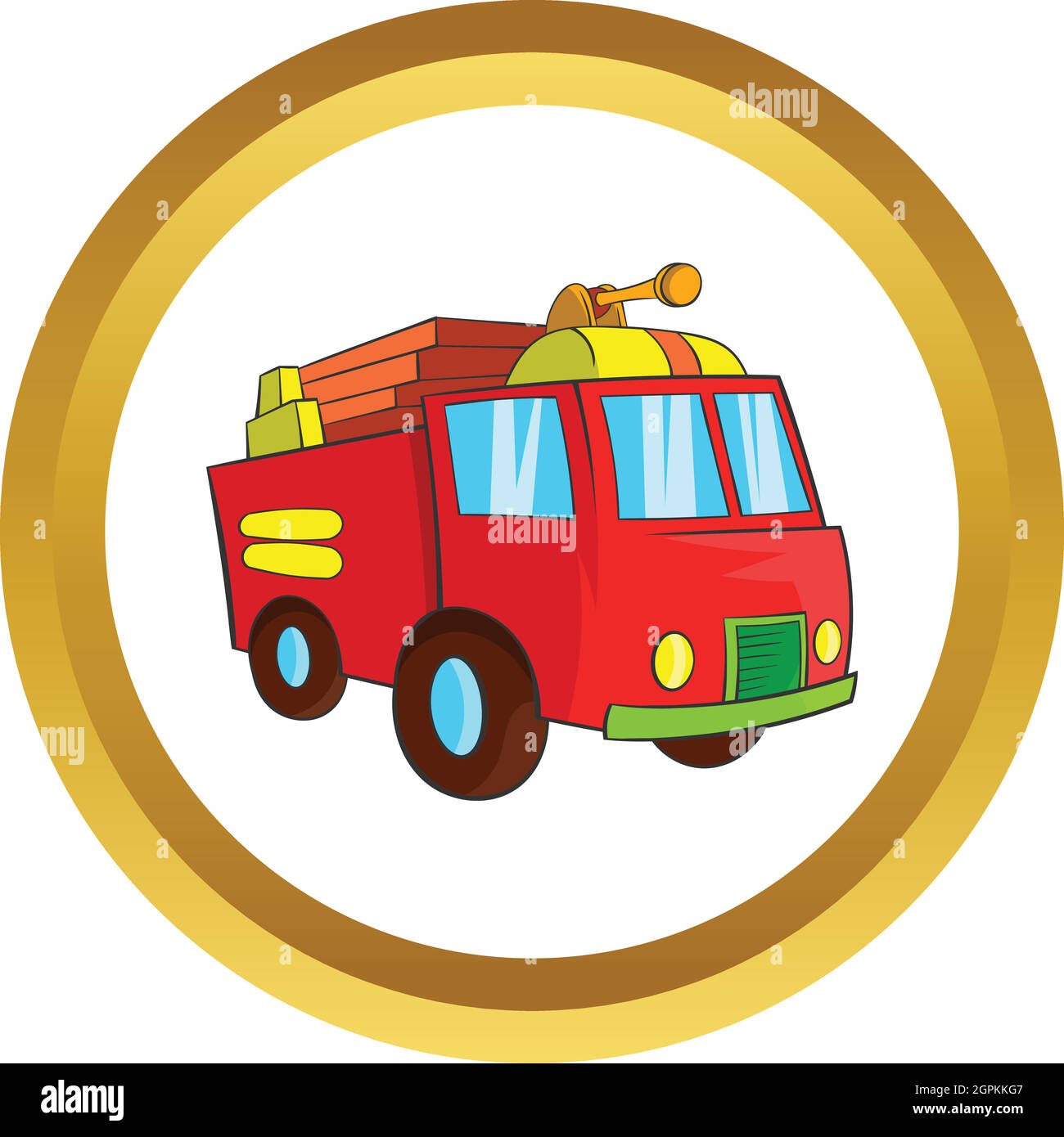 Fire Truck vector icon Illustration de Vecteur