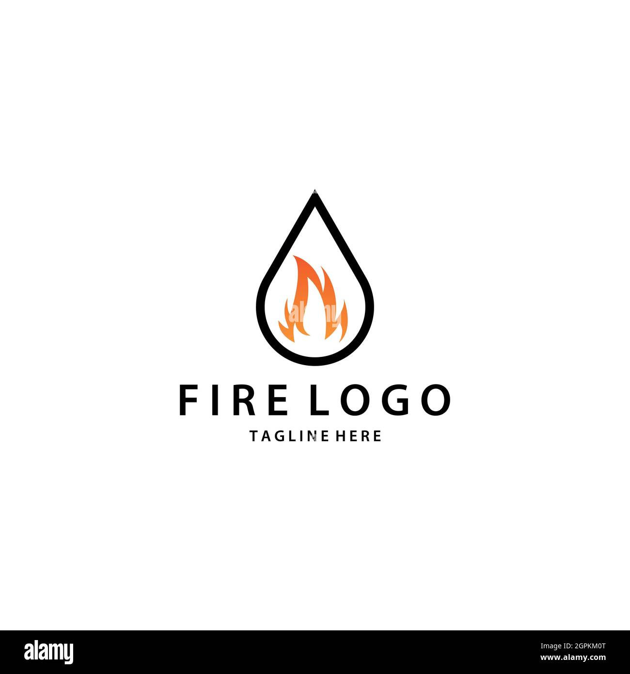 Logo Flame modèle vector Icon design Banque D'Images