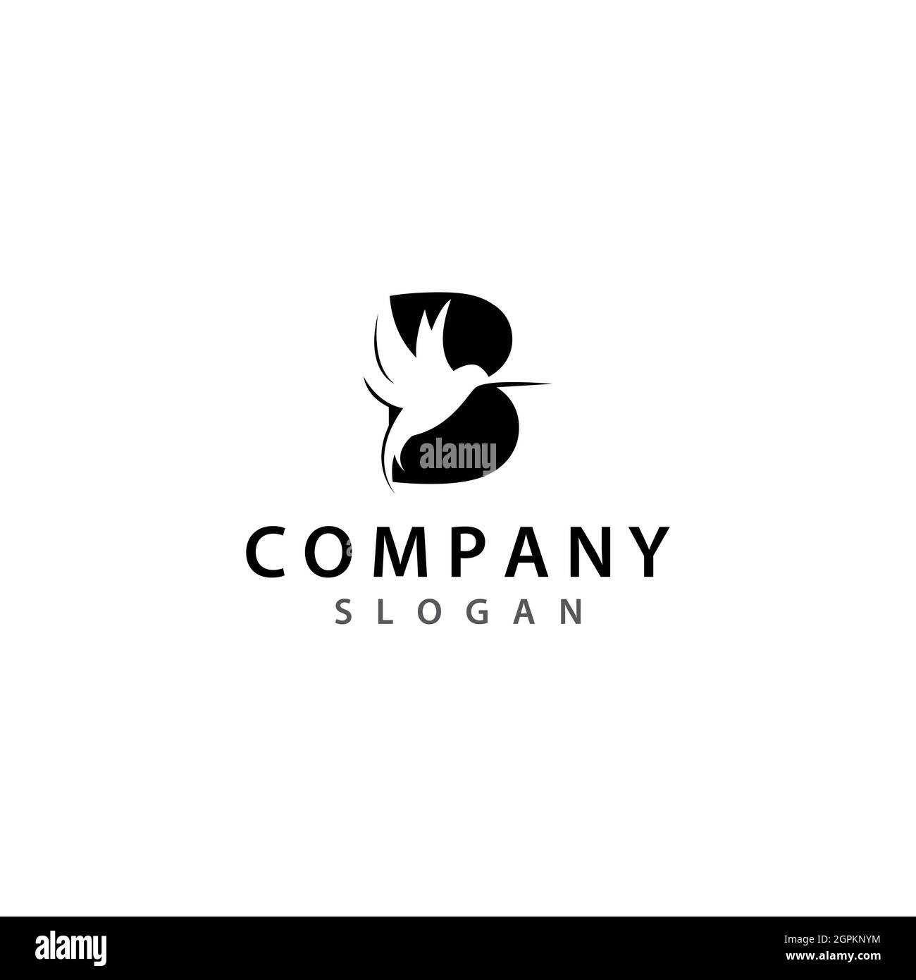 Modèle de logo oiseau motif vectoriel d'icône Banque D'Images