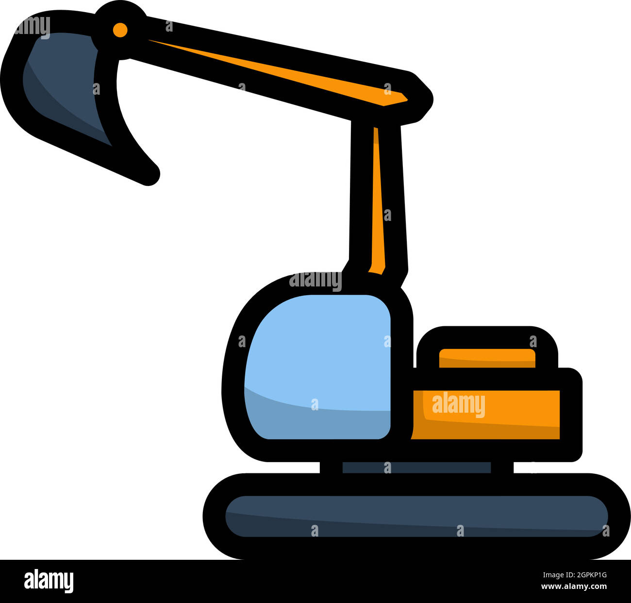 Icône du bulldozer de construction Illustration de Vecteur