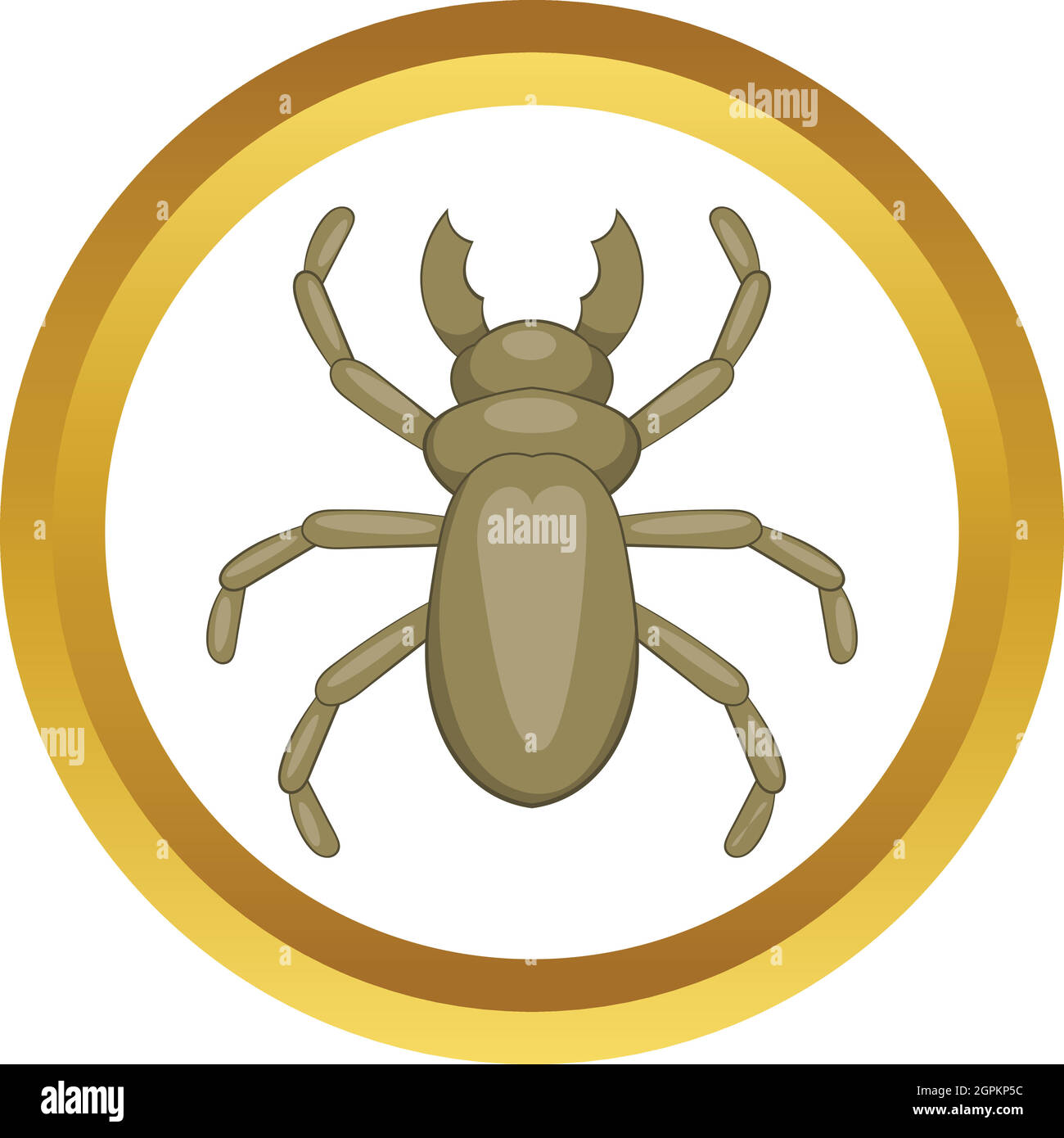 Beetle woodworm Golf Polo icône vecteur Illustration de Vecteur