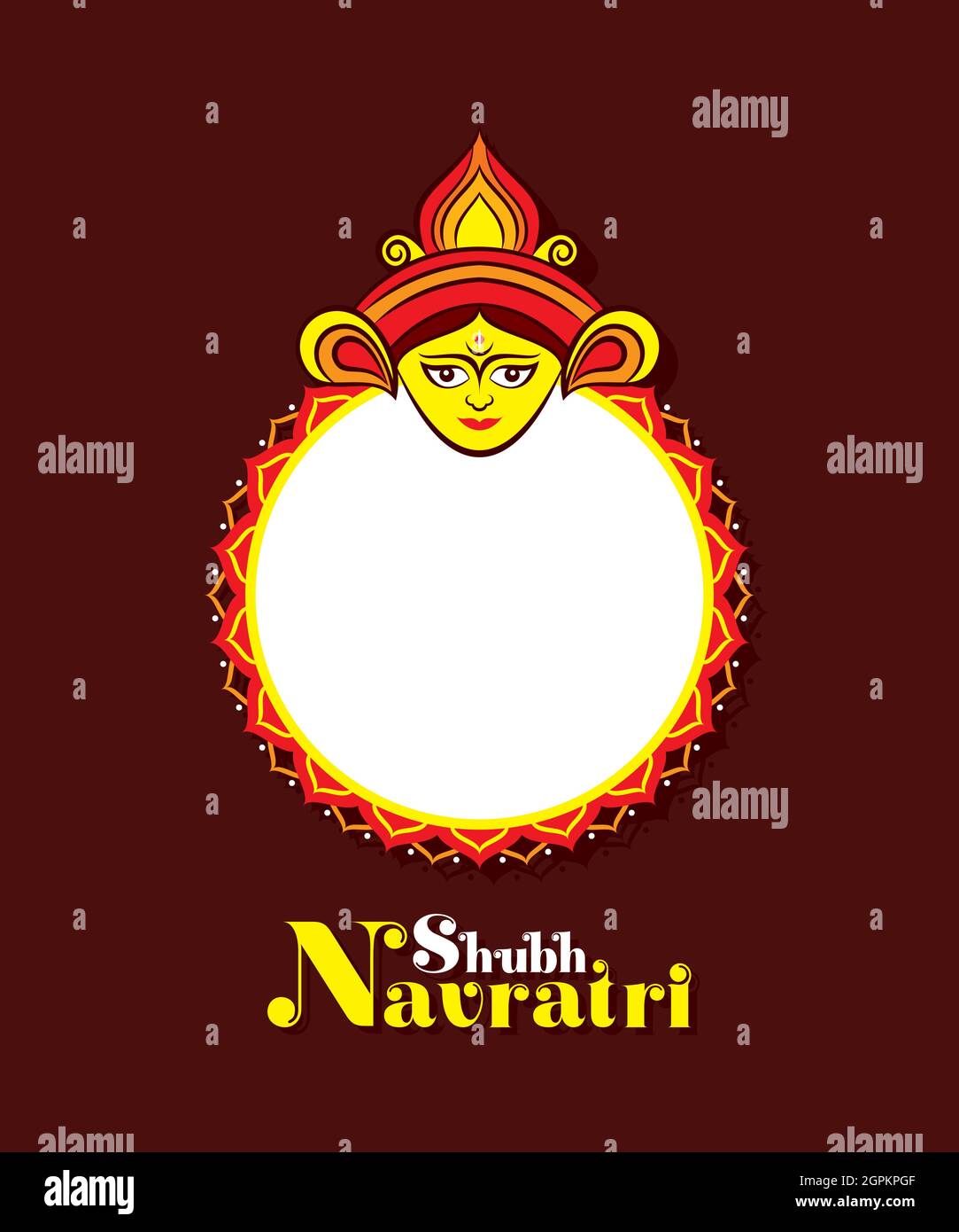 Illustration vectorielle pour la création d'affiches pour Shubh Navratri Illustration de Vecteur