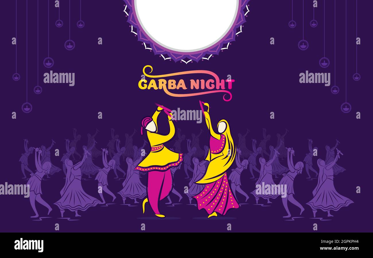 Illustration vectorielle pour la création d'affiches pour Shubh Navratri Illustration de Vecteur