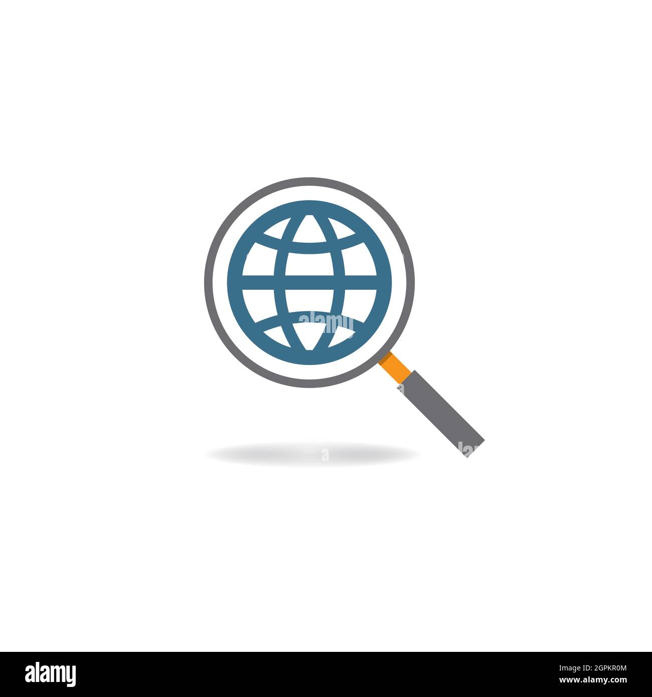 Modèle de logo de recherche globale conception d'icône vectorielle Banque D'Images