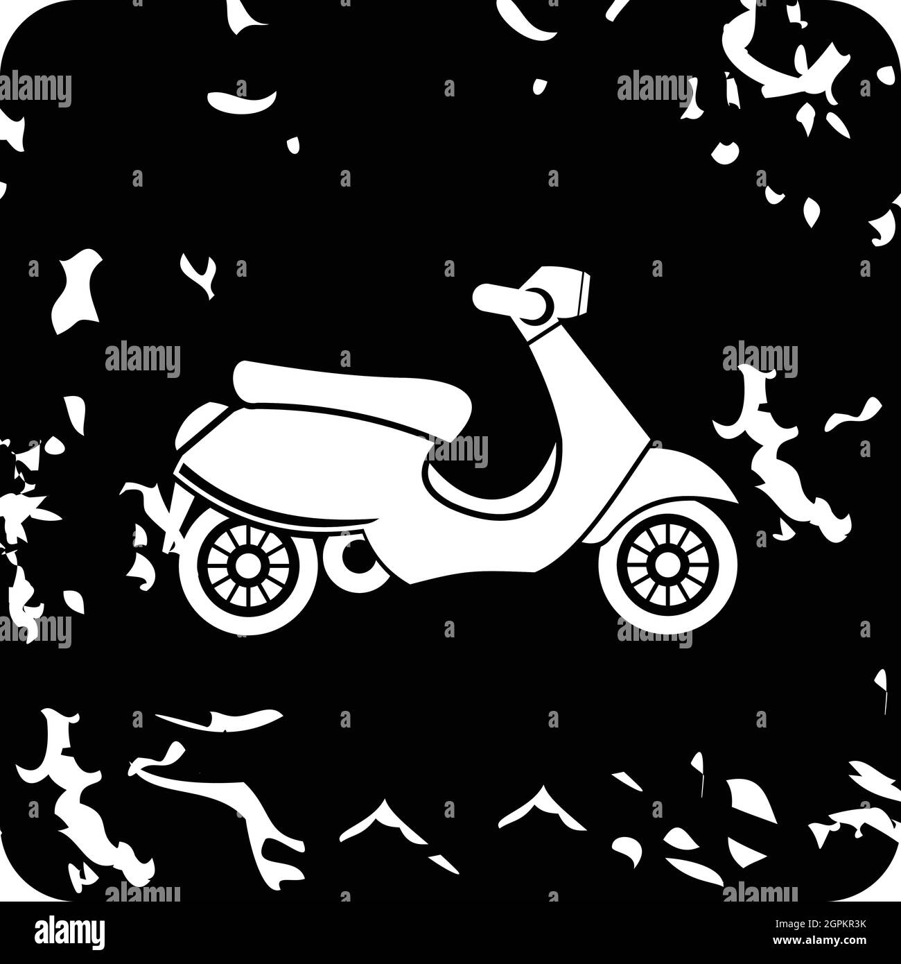 Icône scooter, style grunge Illustration de Vecteur