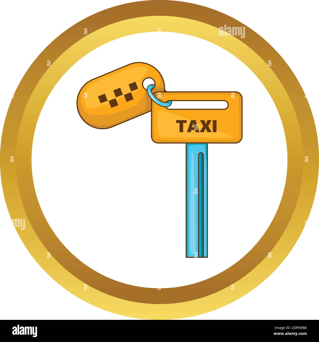 Clefs pour l'icône vecteur taxi Illustration de Vecteur