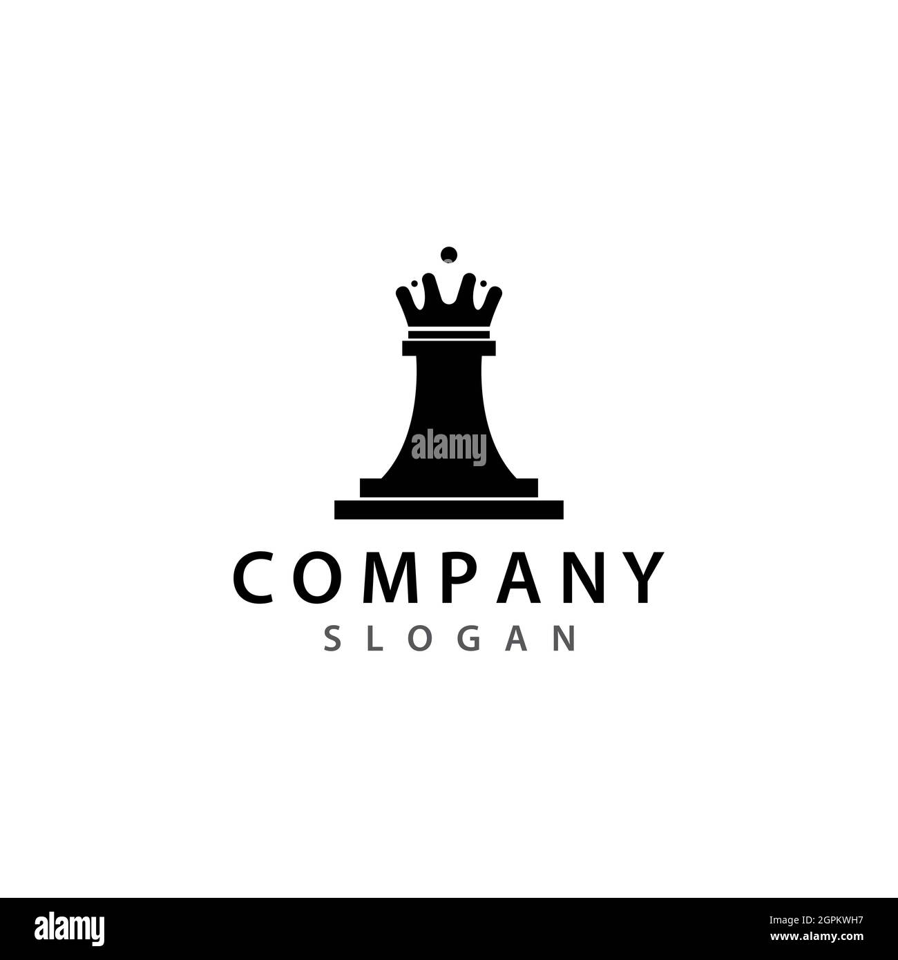 Modèle de logo Chess conception d'icône vectorielle Banque D'Images