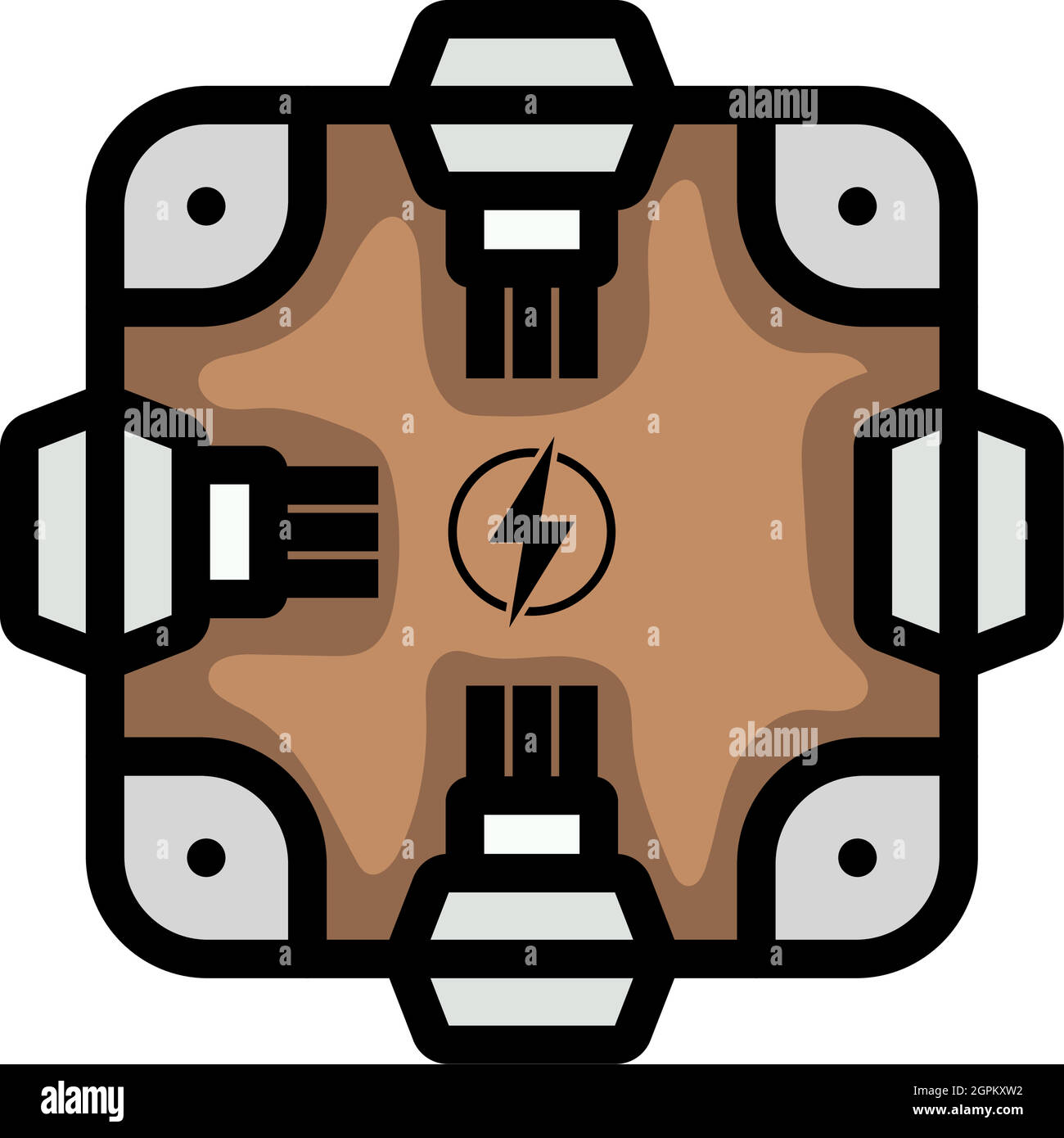 Icône du boîtier de raccordement électrique Illustration de Vecteur