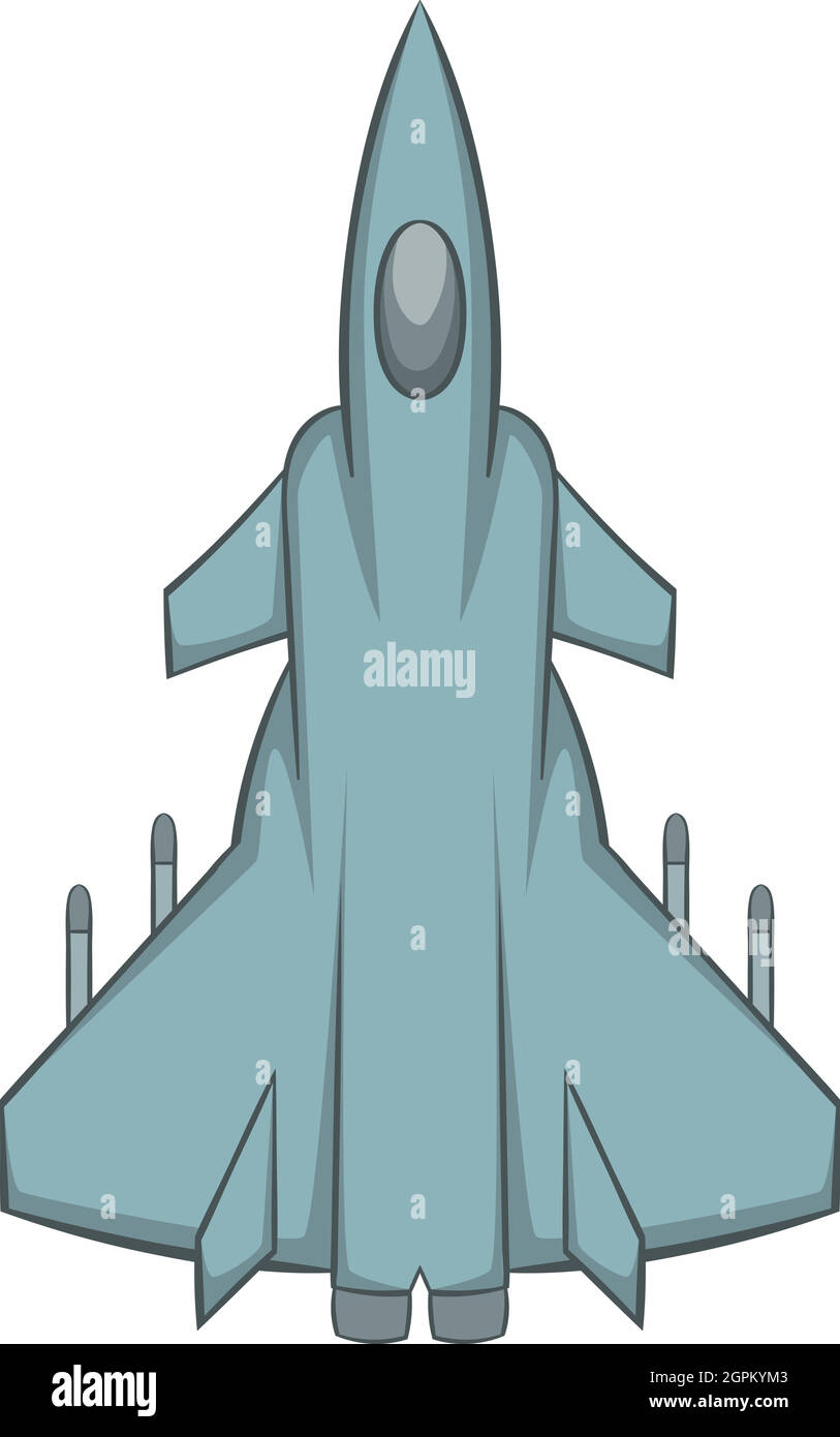 L'icône de jets militaires, style cartoon Illustration de Vecteur