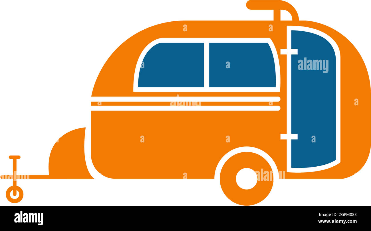 Simple caravane mobile icône logo vecteur de conception Illustration de Vecteur