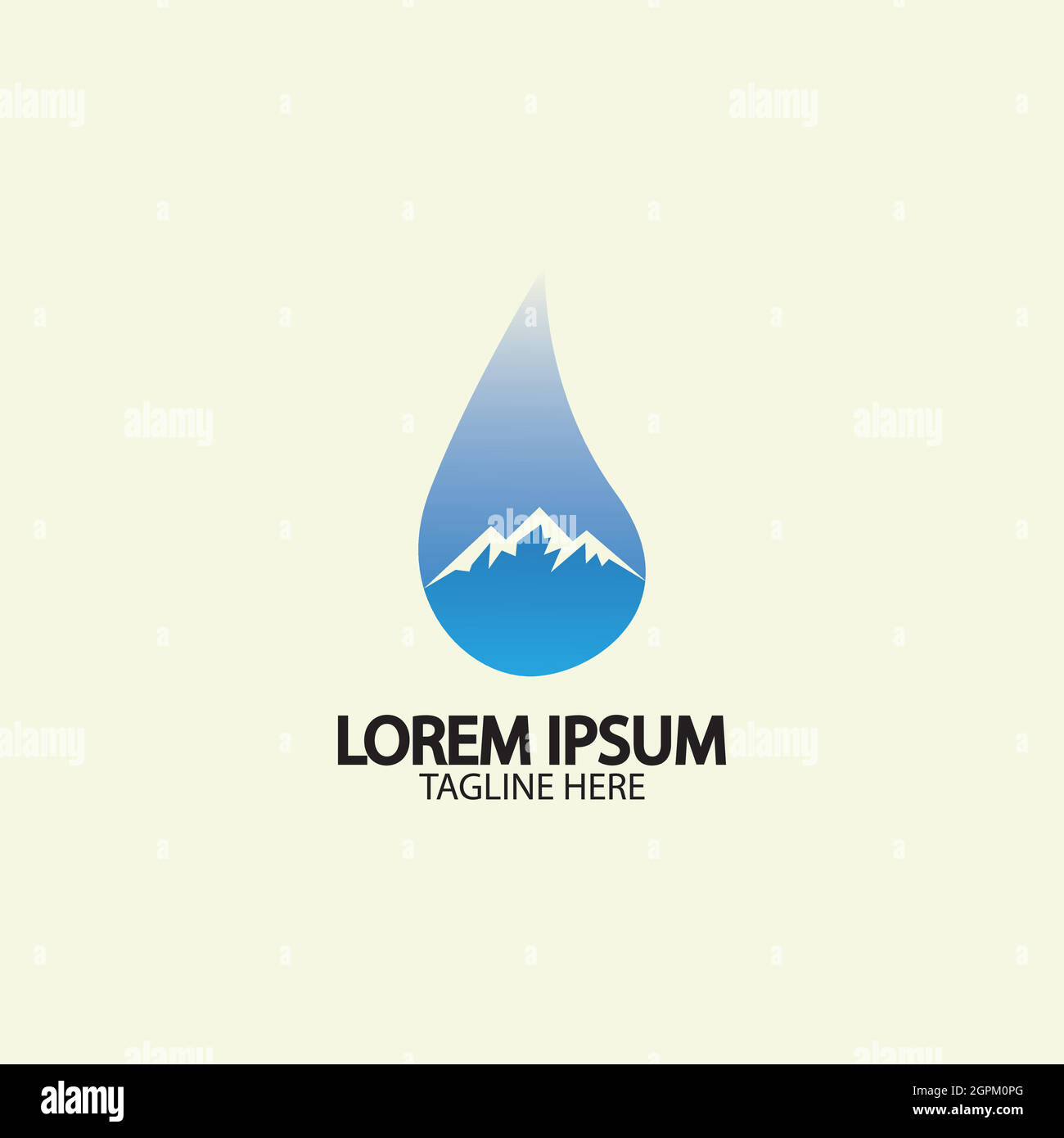 Goutte d'eau avec icône de rivière montagneuse logo illustration vectorielle pour illustration du stock commercial de l'eau Illustration de Vecteur