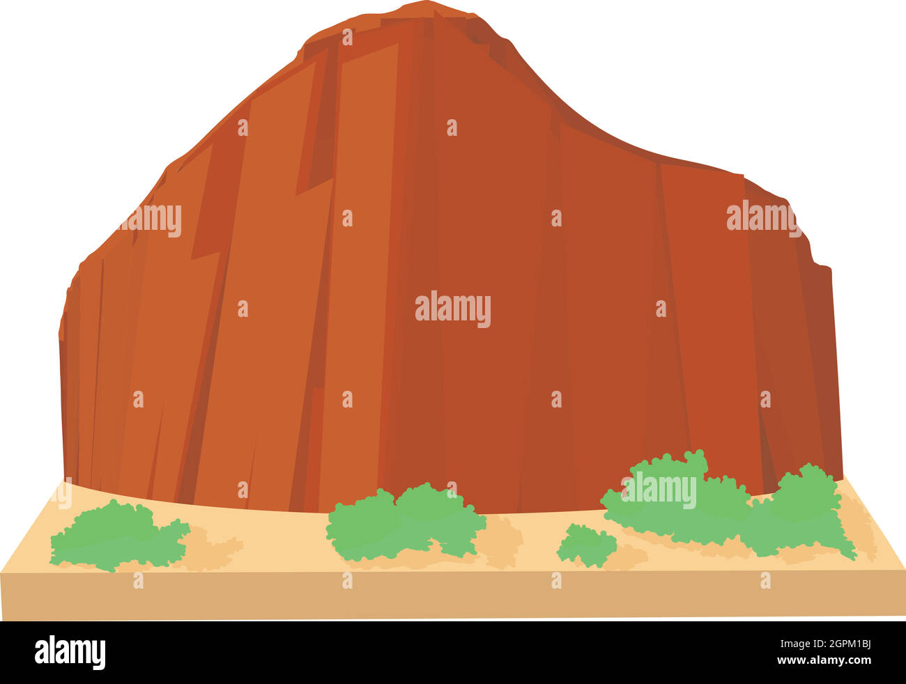 Icône de montagne brésilienne, style dessin animé Illustration de Vecteur