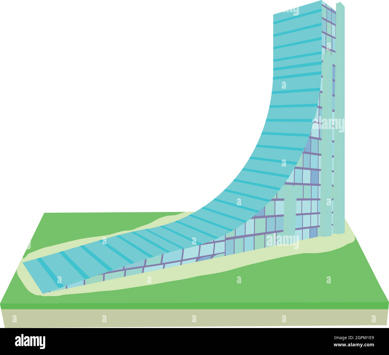 Springboardvicon, style de dessin animé Illustration de Vecteur
