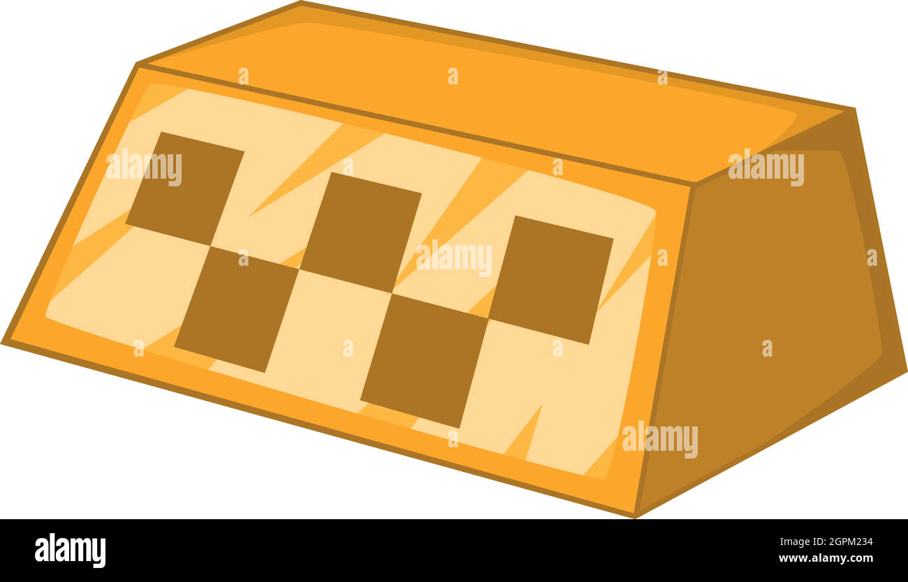 Taxi Checker, icône de style cartoon Illustration de Vecteur