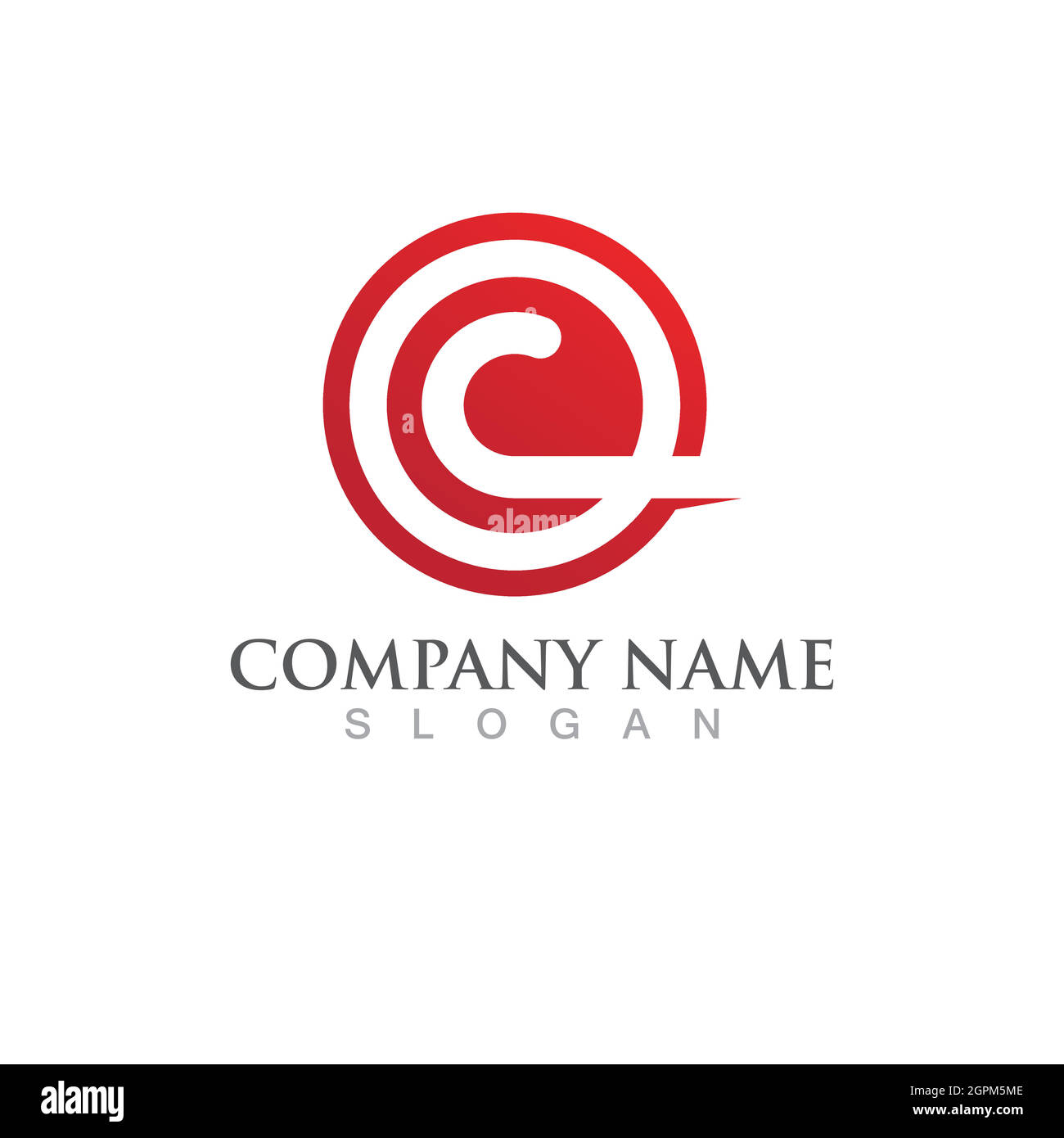 C modèle de logo lettre Illustration de Vecteur
