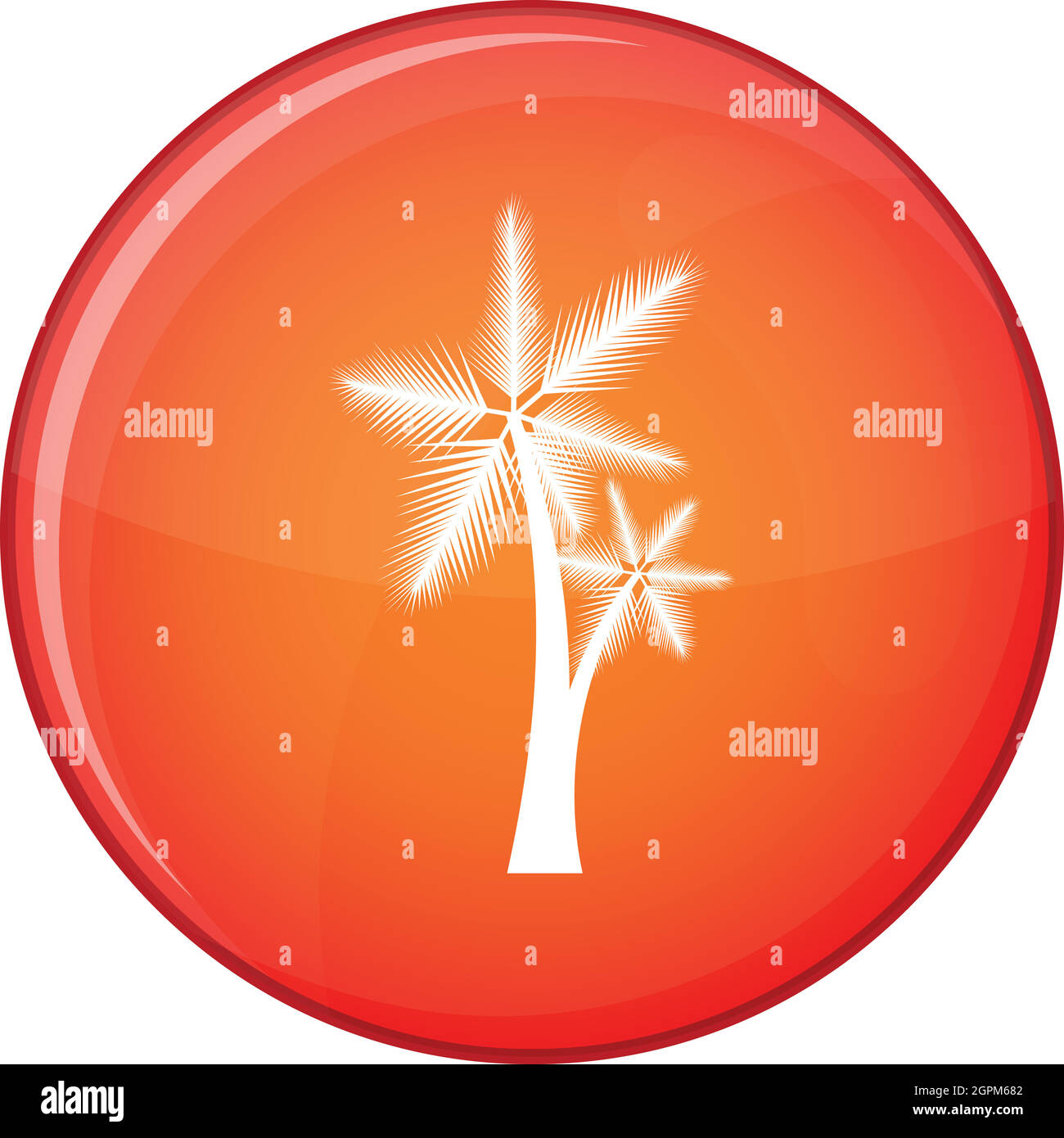 Icône haut palmier, style plat Illustration de Vecteur