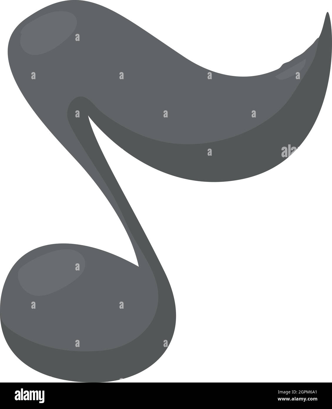 L'icône de note de musique, style cartoon Illustration de Vecteur