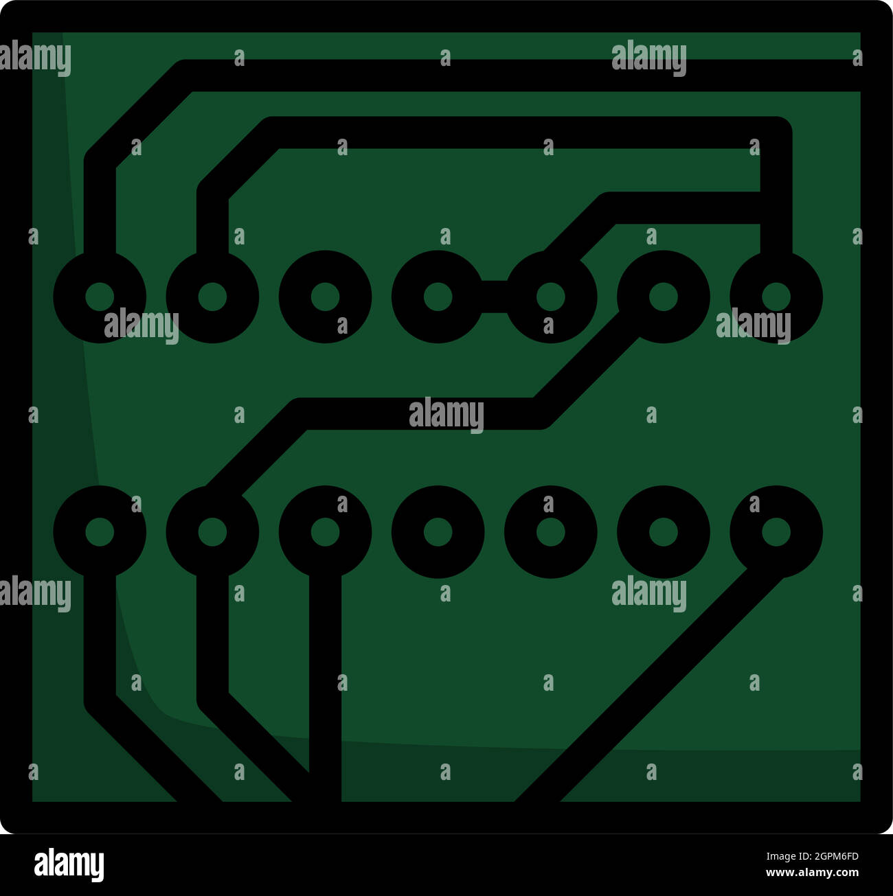 Icône de carte de circuit imprimé Illustration de Vecteur