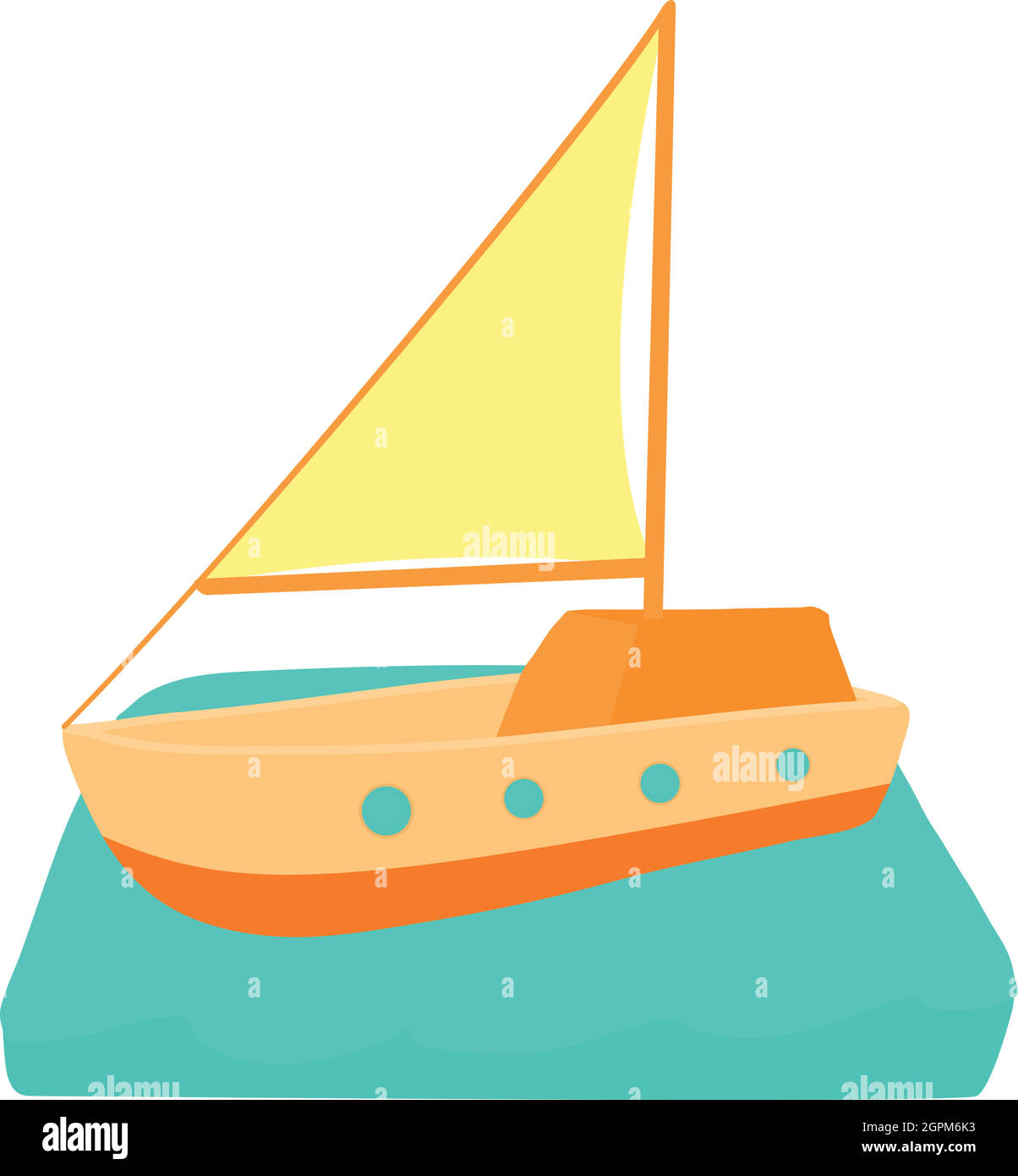 Location de l'icône, cartoon style Illustration de Vecteur