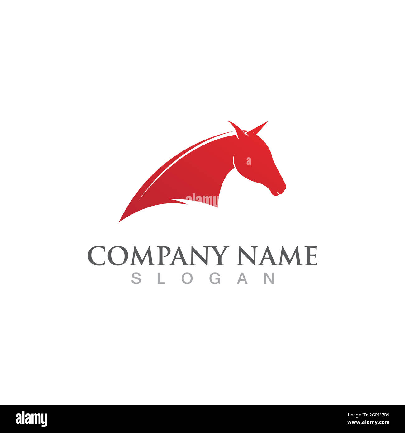 Icône du modèle de logo Horse Vector Illustration de Vecteur