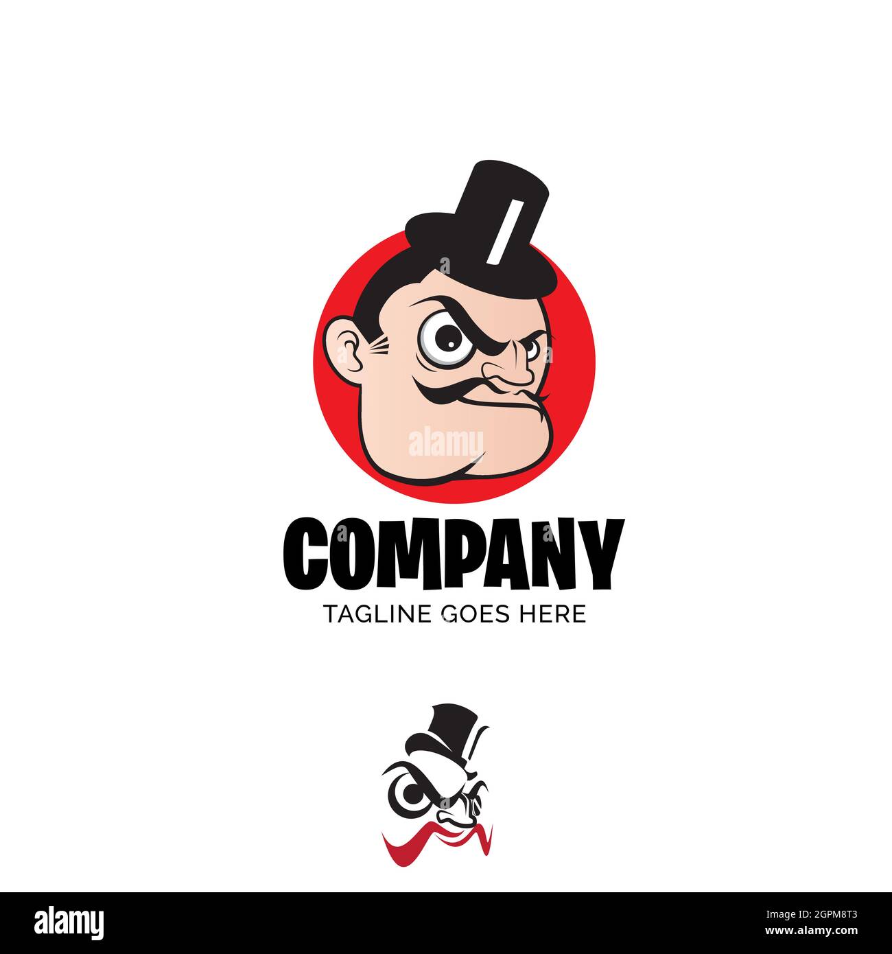 symbole vectoriel de la tête d'homme de moustache. ou pour élément de design Illustration de Vecteur