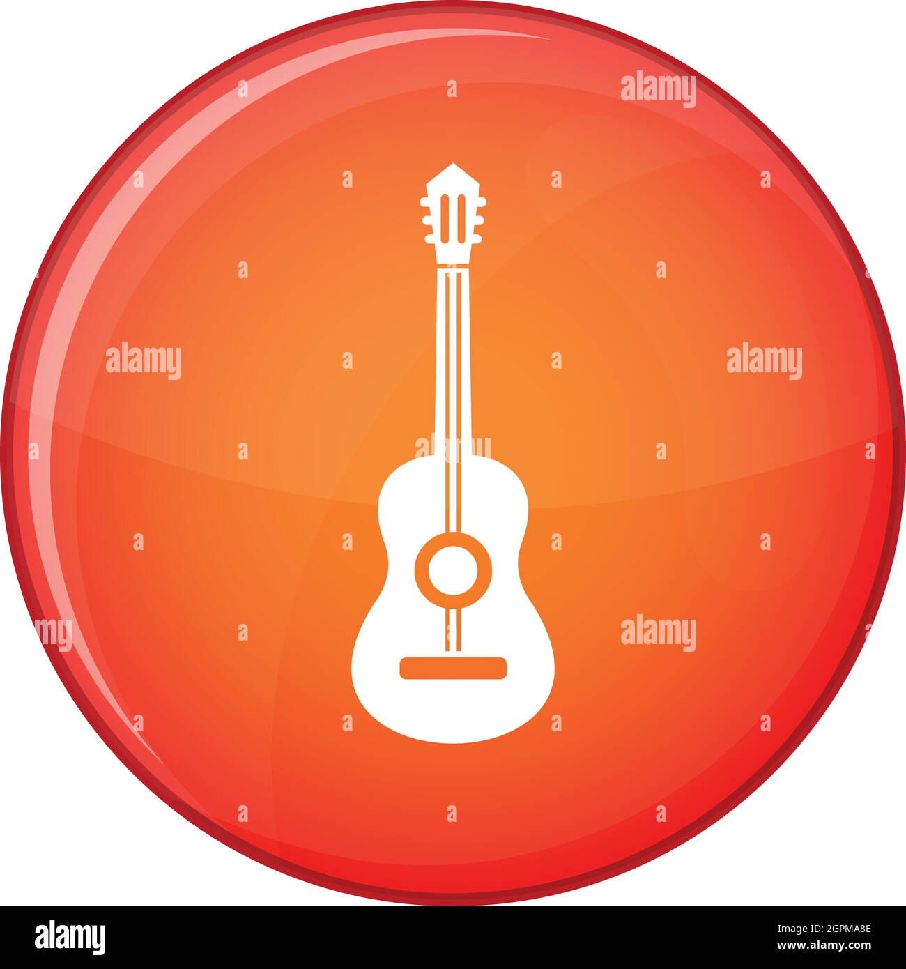 L'icône de la guitare classique, style plat Illustration de Vecteur