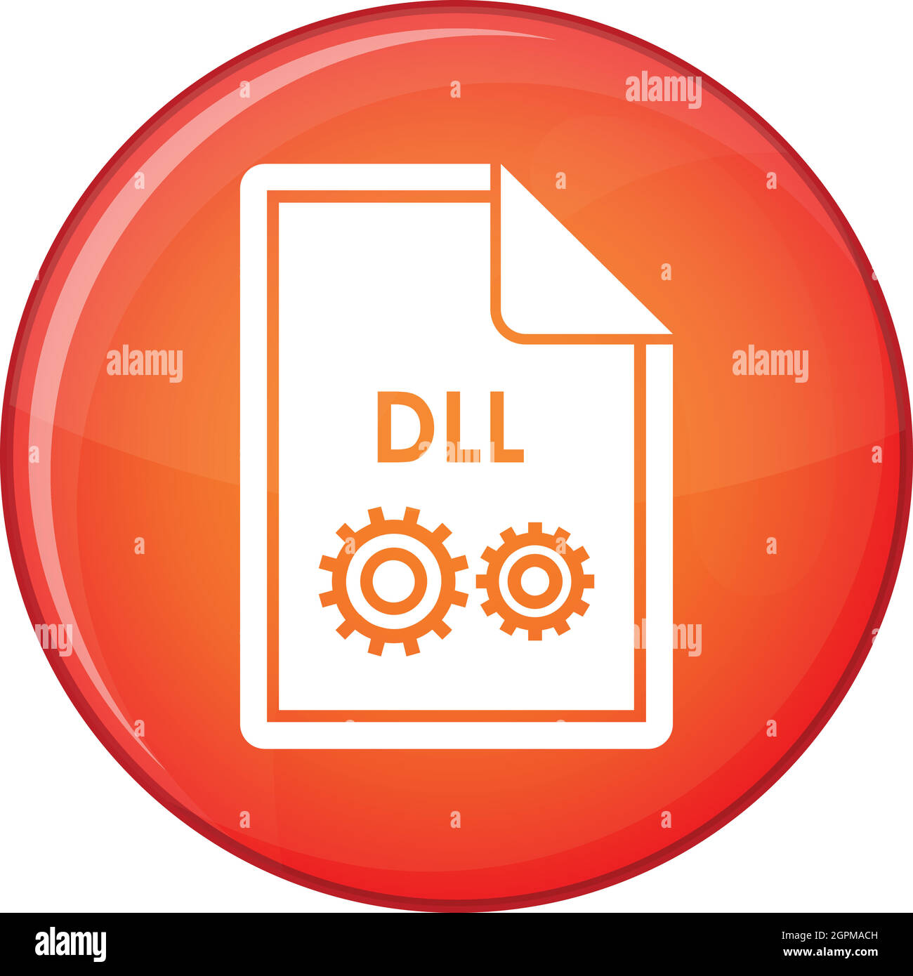Dll file extension icon icon Banque d'images vectorielles - Alamy