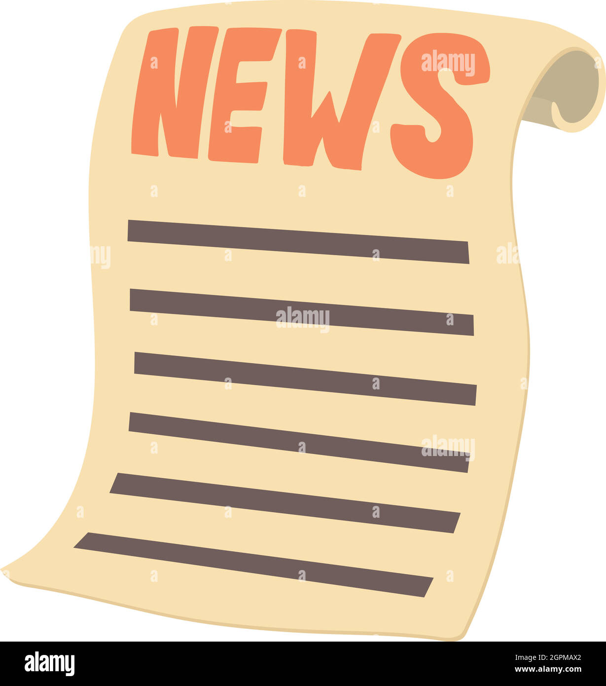 L'icône Journal, cartoon style Illustration de Vecteur