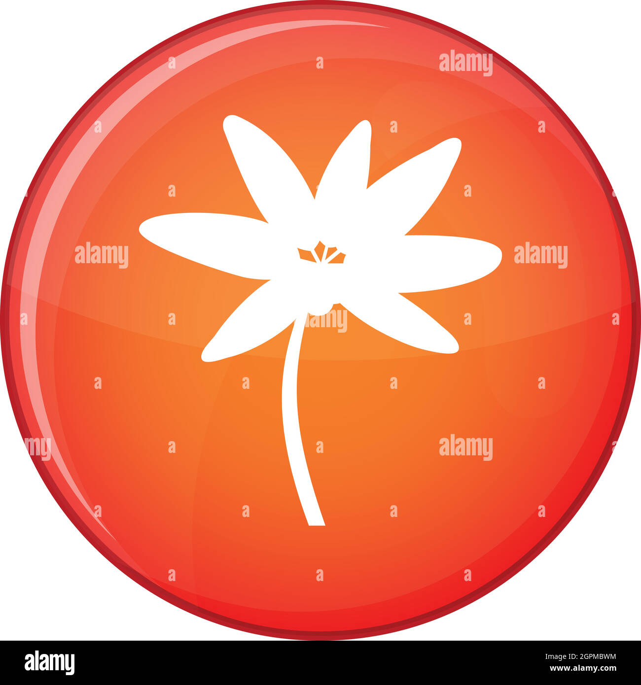 Palmier Tropical, l'icône de style plat Illustration de Vecteur