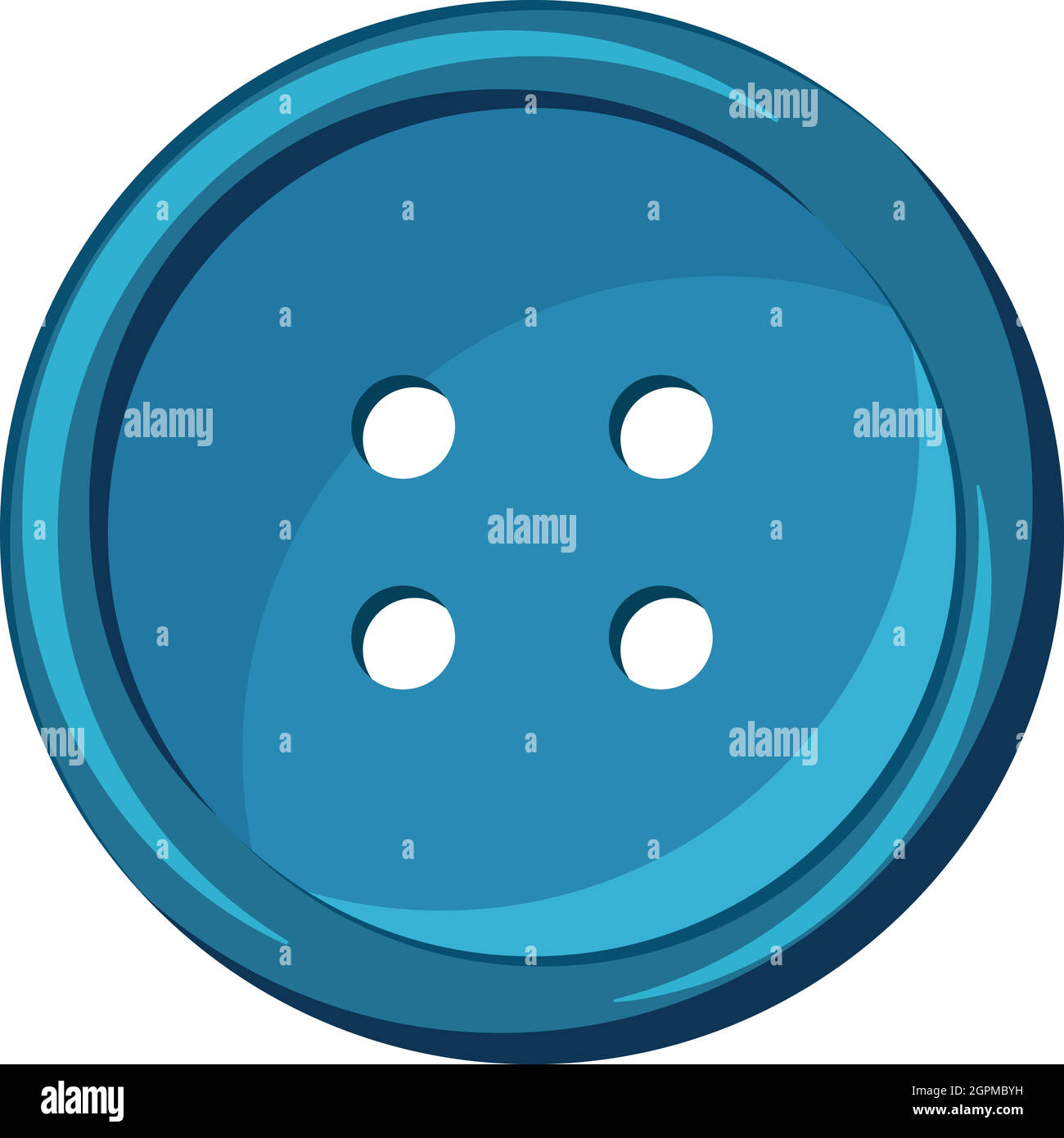 Icône Bouton style cartoon, Illustration de Vecteur