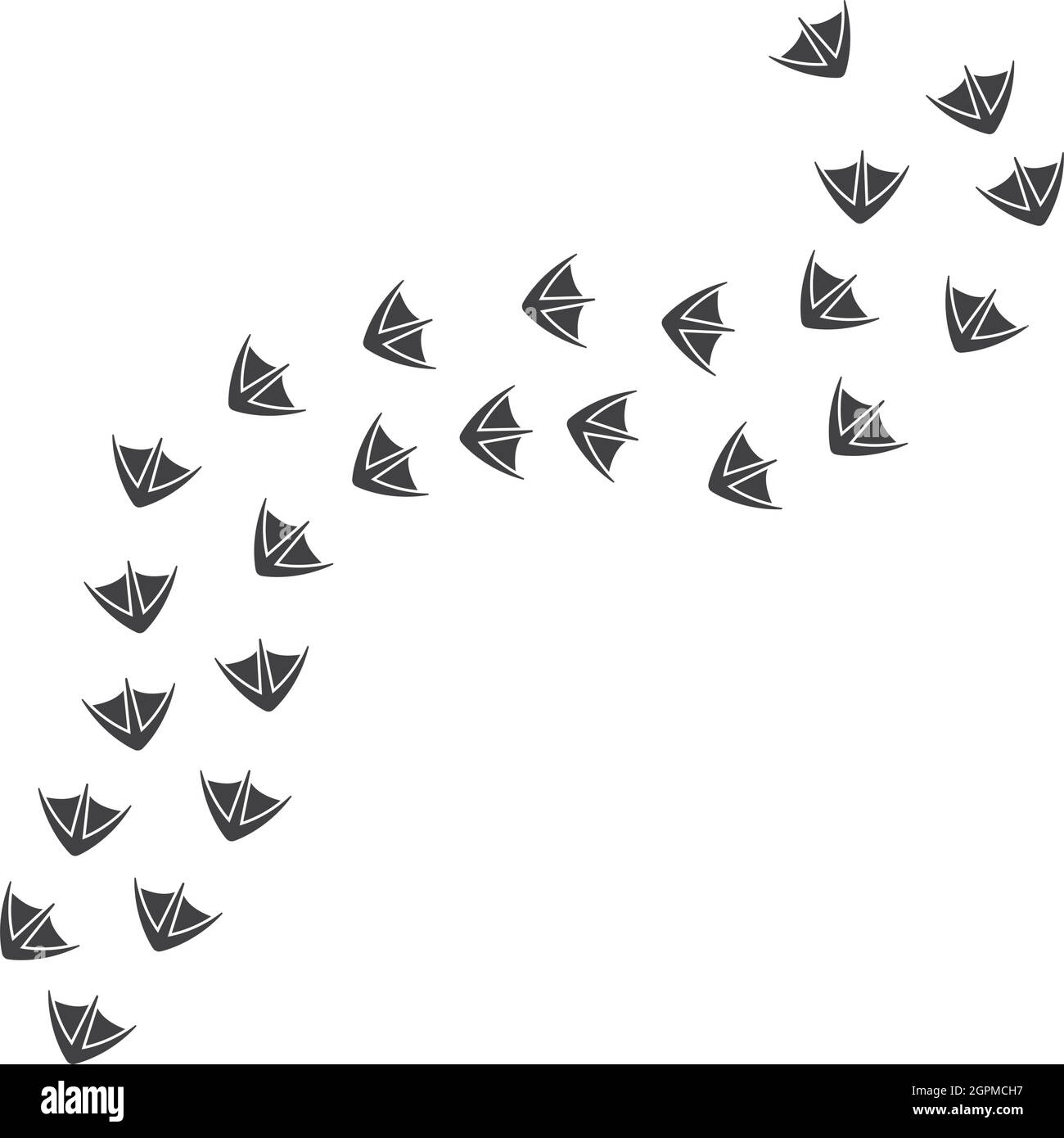 imprimé représentant un motif d'illustration représentant un pied de canard Illustration de Vecteur