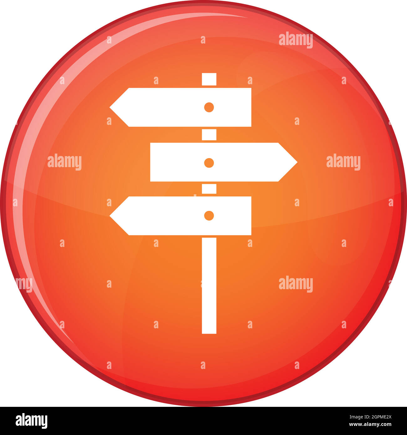 Panneaux de direction, l'icône de style plat Illustration de Vecteur