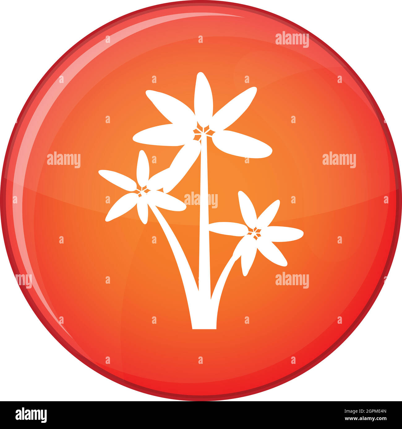 Palmier, icône de style plat Illustration de Vecteur