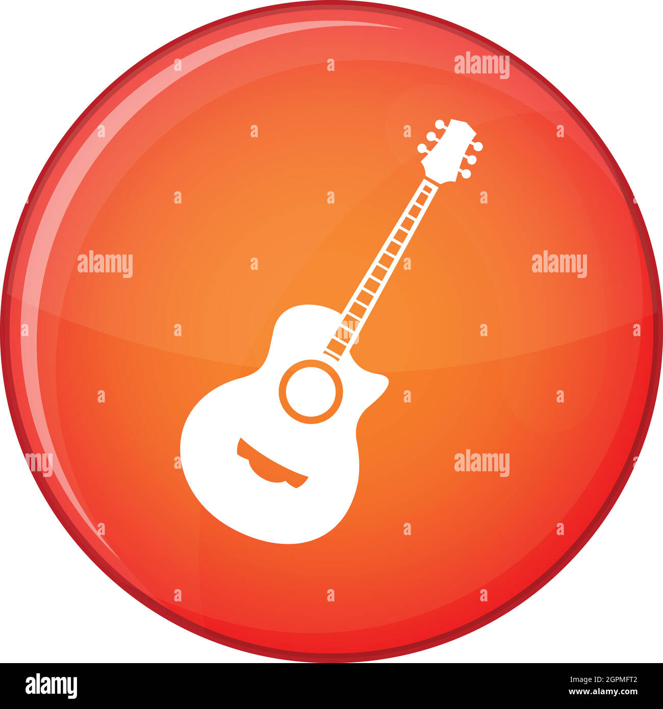 L'icône de la guitare classique, style plat Illustration de Vecteur