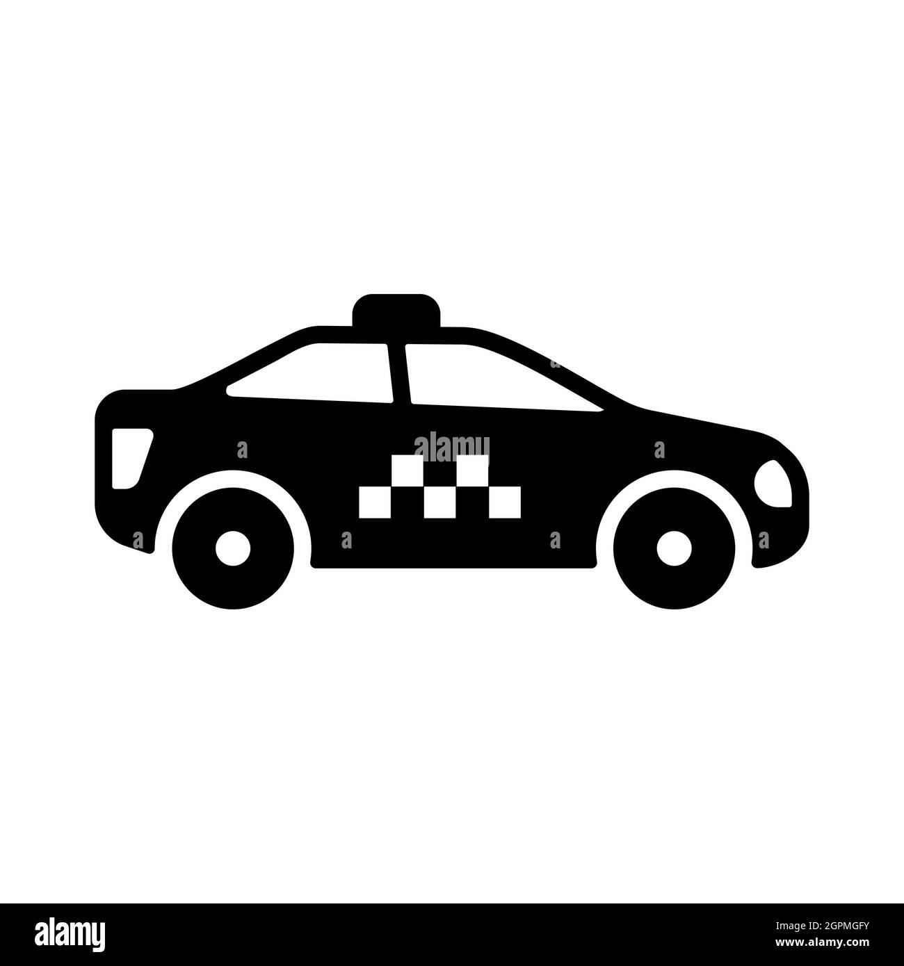 Voiture de taxi vecteur plat glyphe icône isolée Illustration de Vecteur