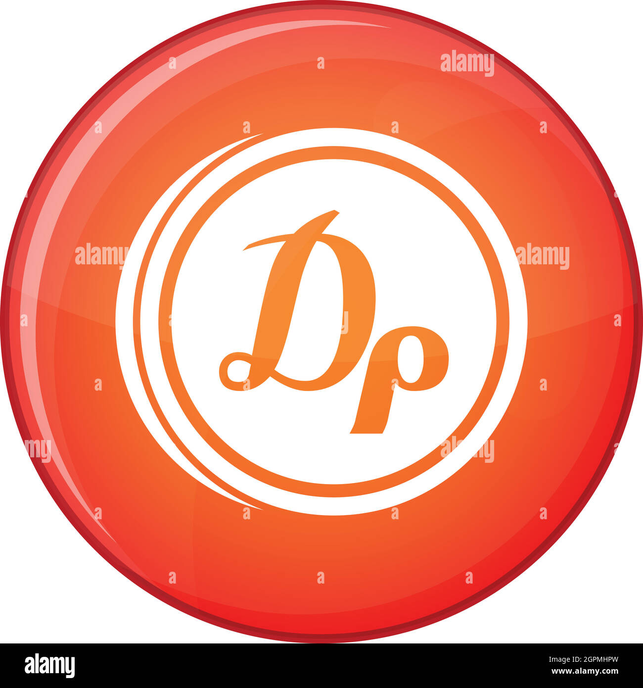 Drachme Monnaie, icône de style plat Illustration de Vecteur