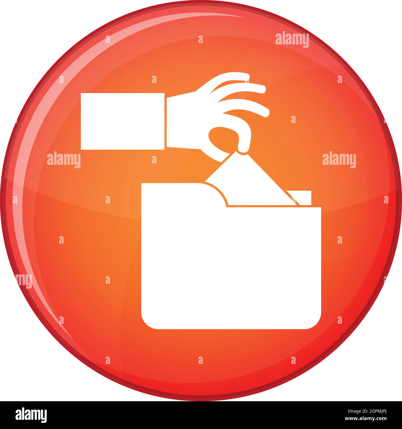 Vol de données secrètes en icône de dossier, style plat Illustration de Vecteur