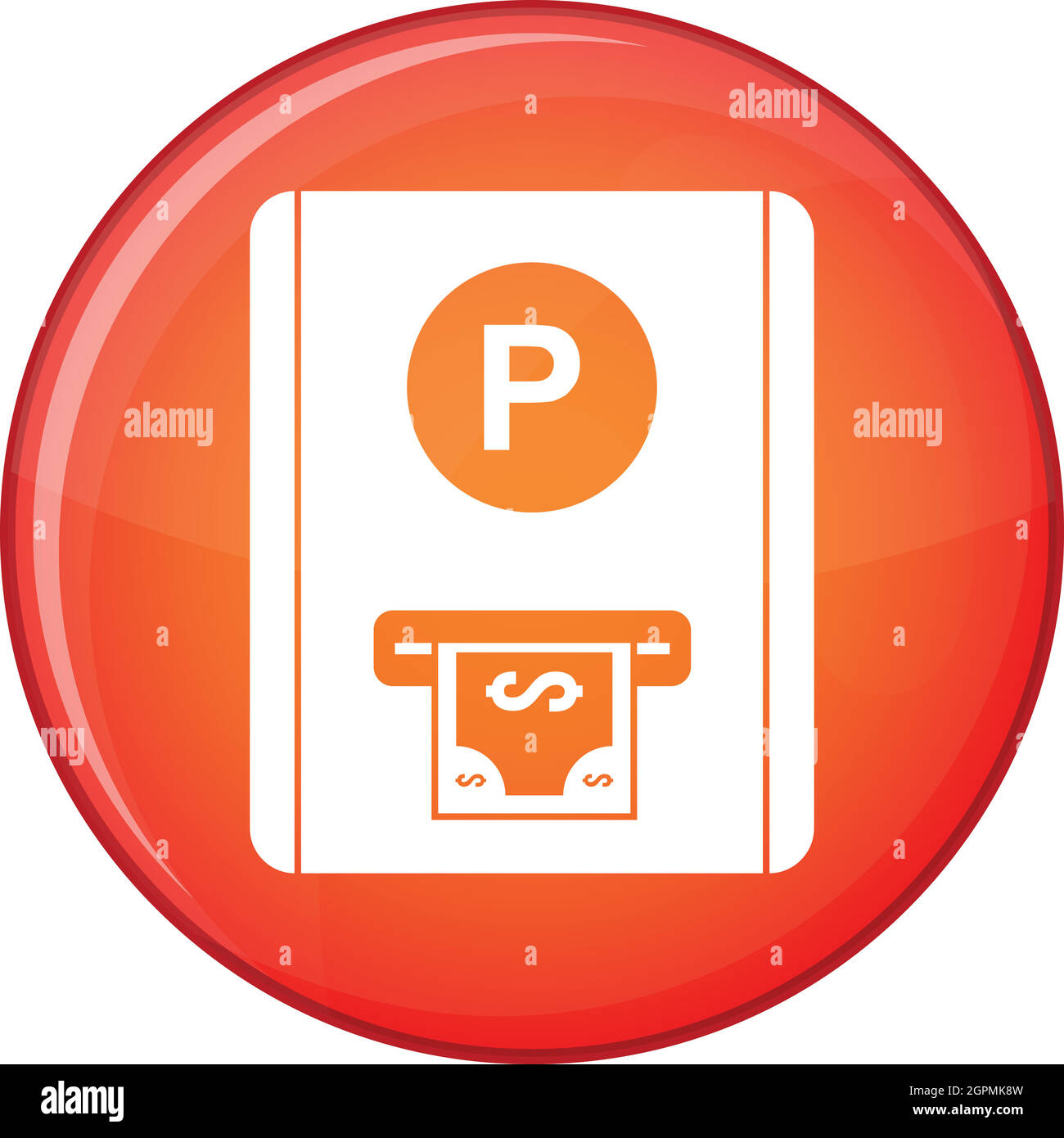 Frais de stationnement, l'icône de style plat Illustration de Vecteur