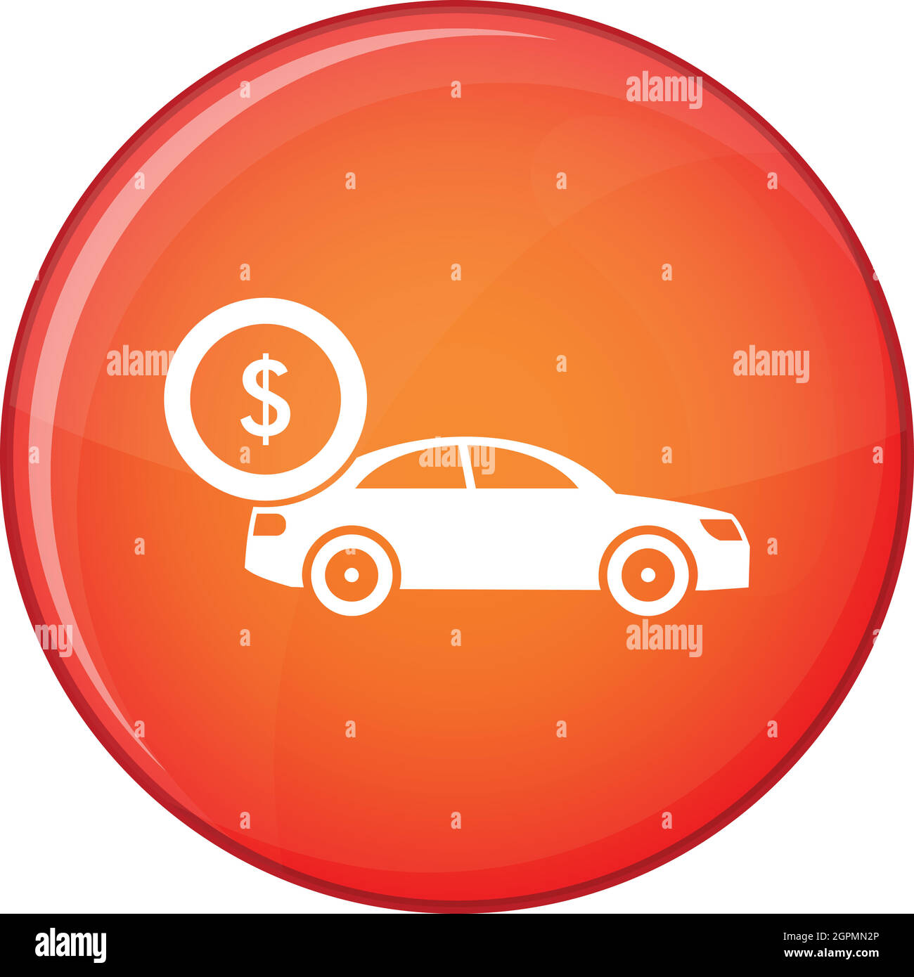 Location et le symbole du dollar, l'icône de style plat Illustration de Vecteur