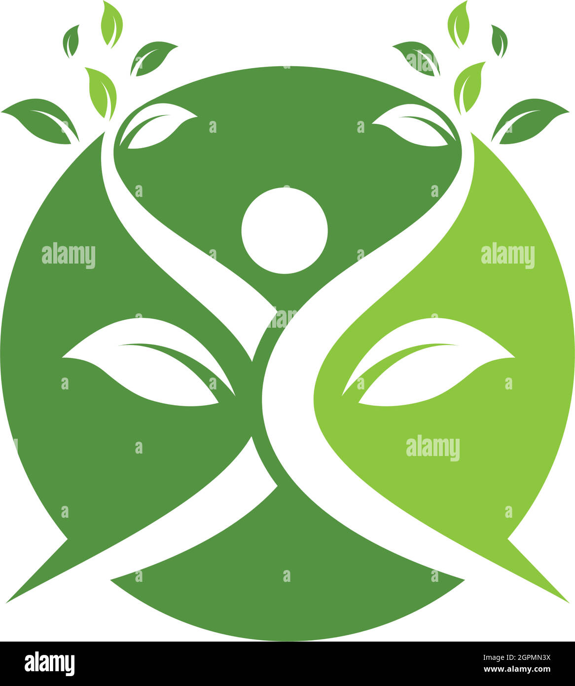 Vecteur de modèle de logo de personnes saines Illustration de Vecteur